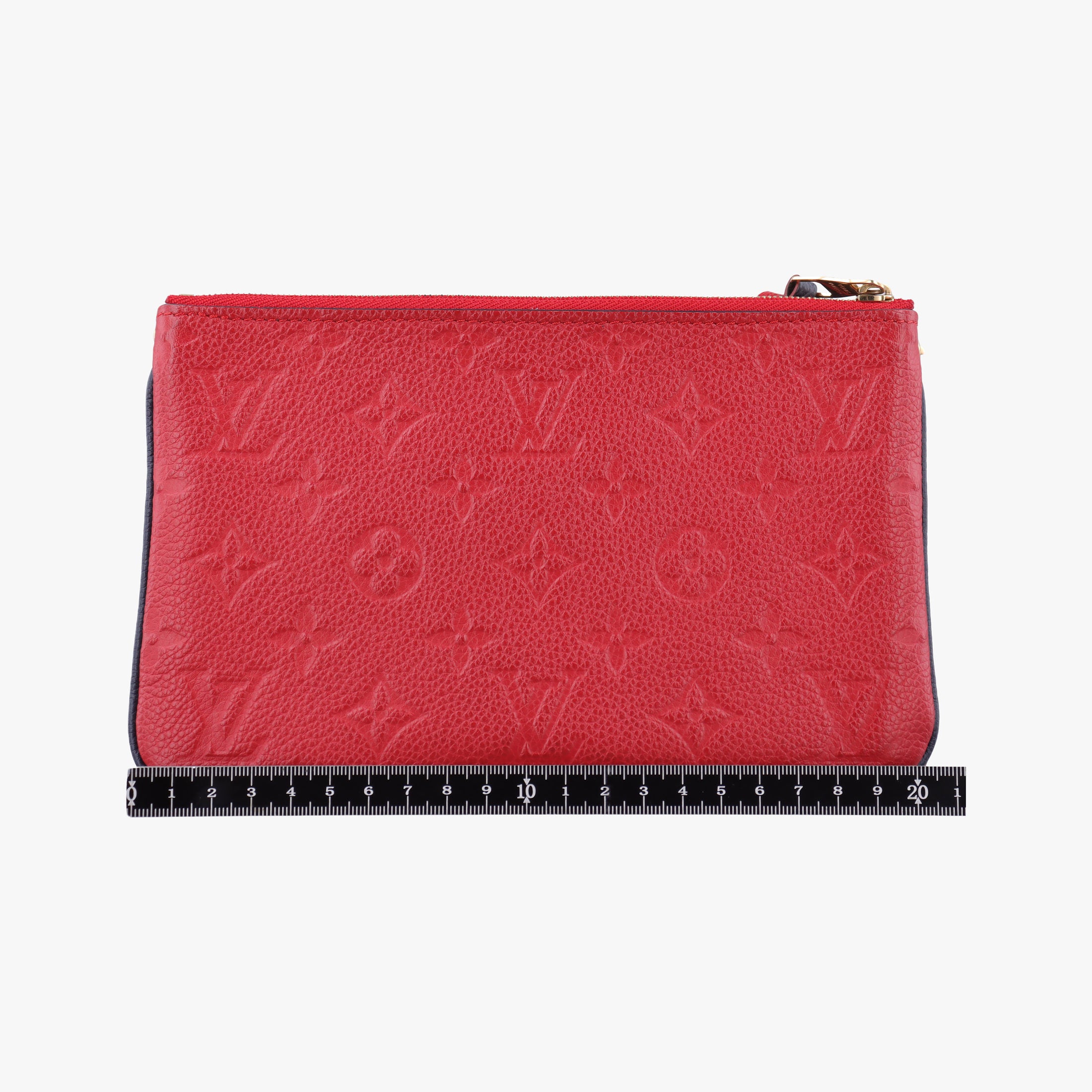 Pre-owned Louis Vuitton Pochette Double Zip Chain Marine Rouge×Navy Monogram Empreinte M63916 shoulderbag | stylenewstar