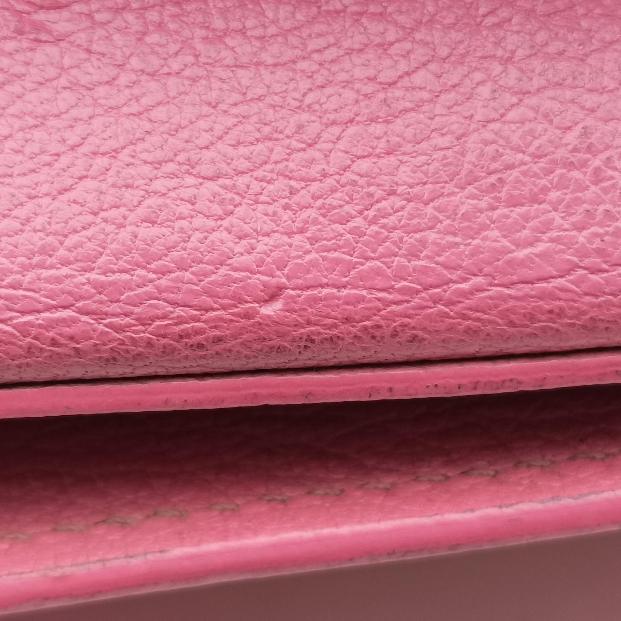 Pre-owned Miu Miu lock Fuoco Sound Top Handle Pink SAFFIANO Leather BT0963 shoulderbag | stylenewstar