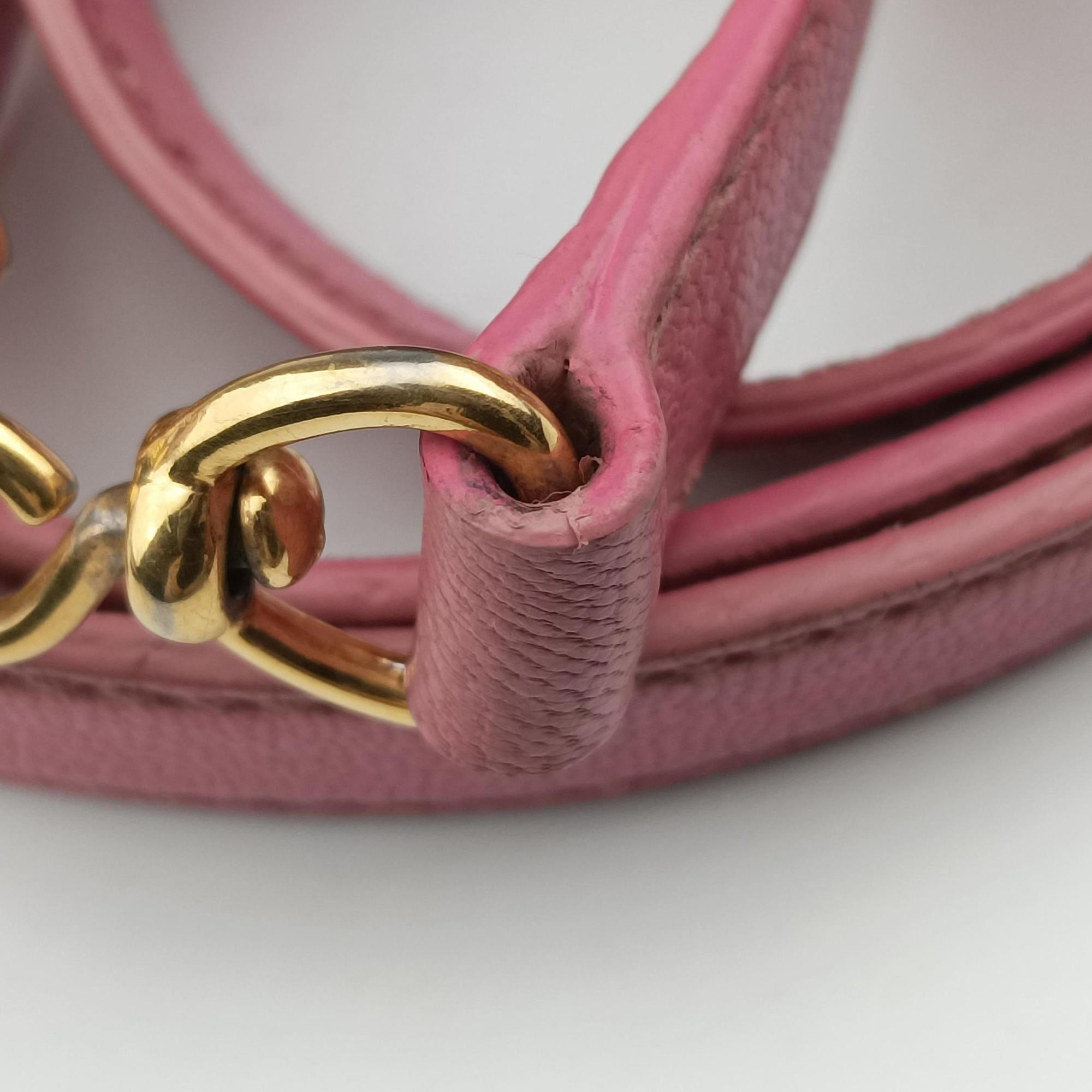 Pre-owned Miu Miu lock Fuoco Sound Top Handle Pink SAFFIANO Leather BT0963 shoulderbag | stylenewstar