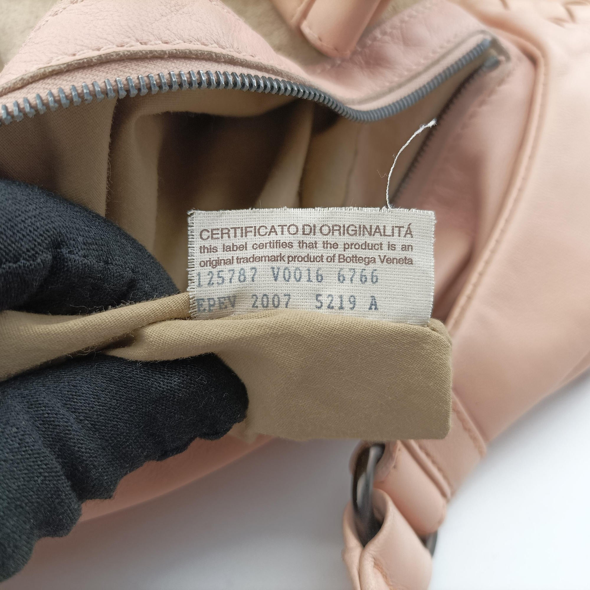 Pre-owned Bottega Veneta CAMPANA Intrecciato Pink lambskin  handbag | stylenewstar