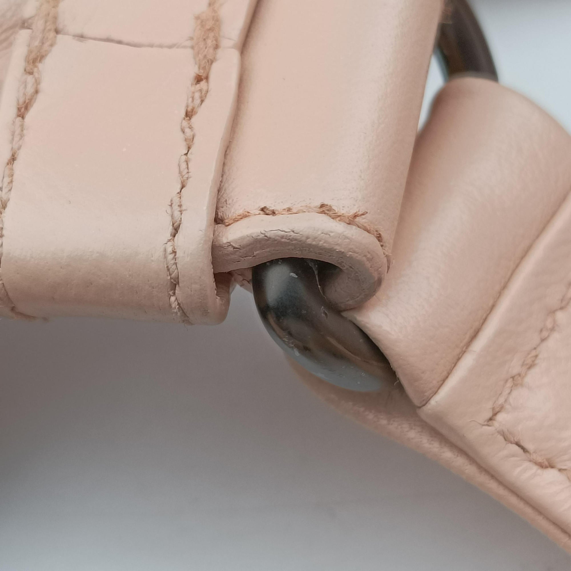 Pre-owned Bottega Veneta CAMPANA Intrecciato Pink lambskin  handbag | stylenewstar