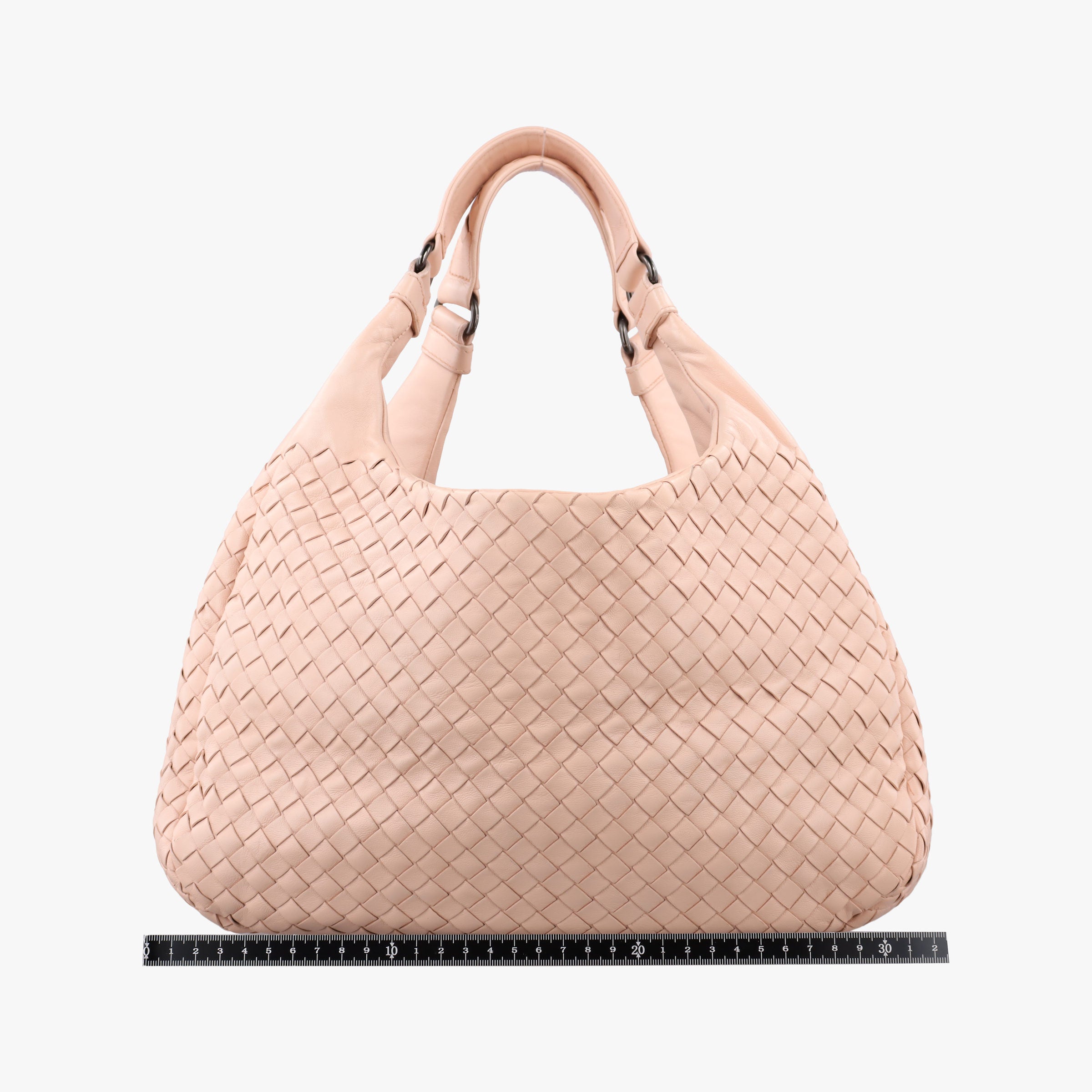 Pre-owned Bottega Veneta CAMPANA Intrecciato Pink lambskin  handbag | stylenewstar