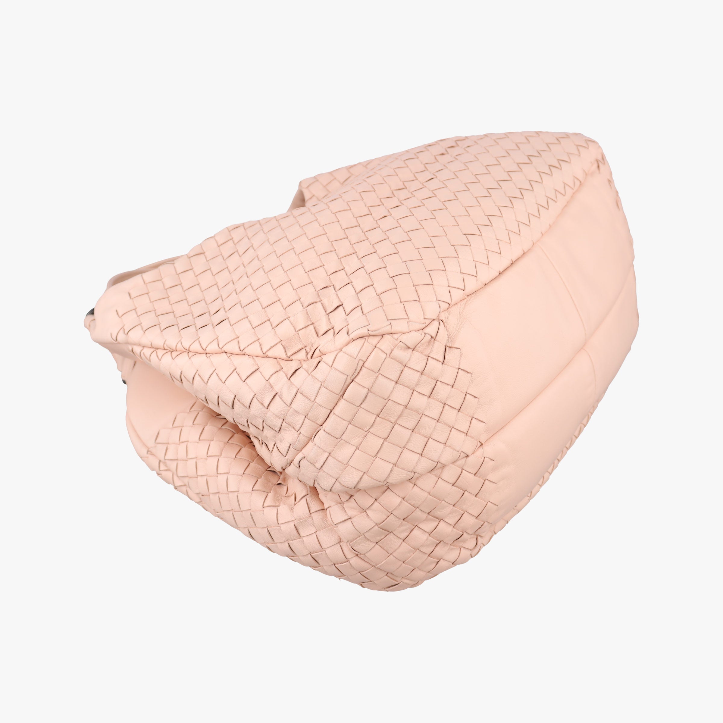 Pre-owned Bottega Veneta CAMPANA Intrecciato Pink lambskin  handbag | stylenewstar