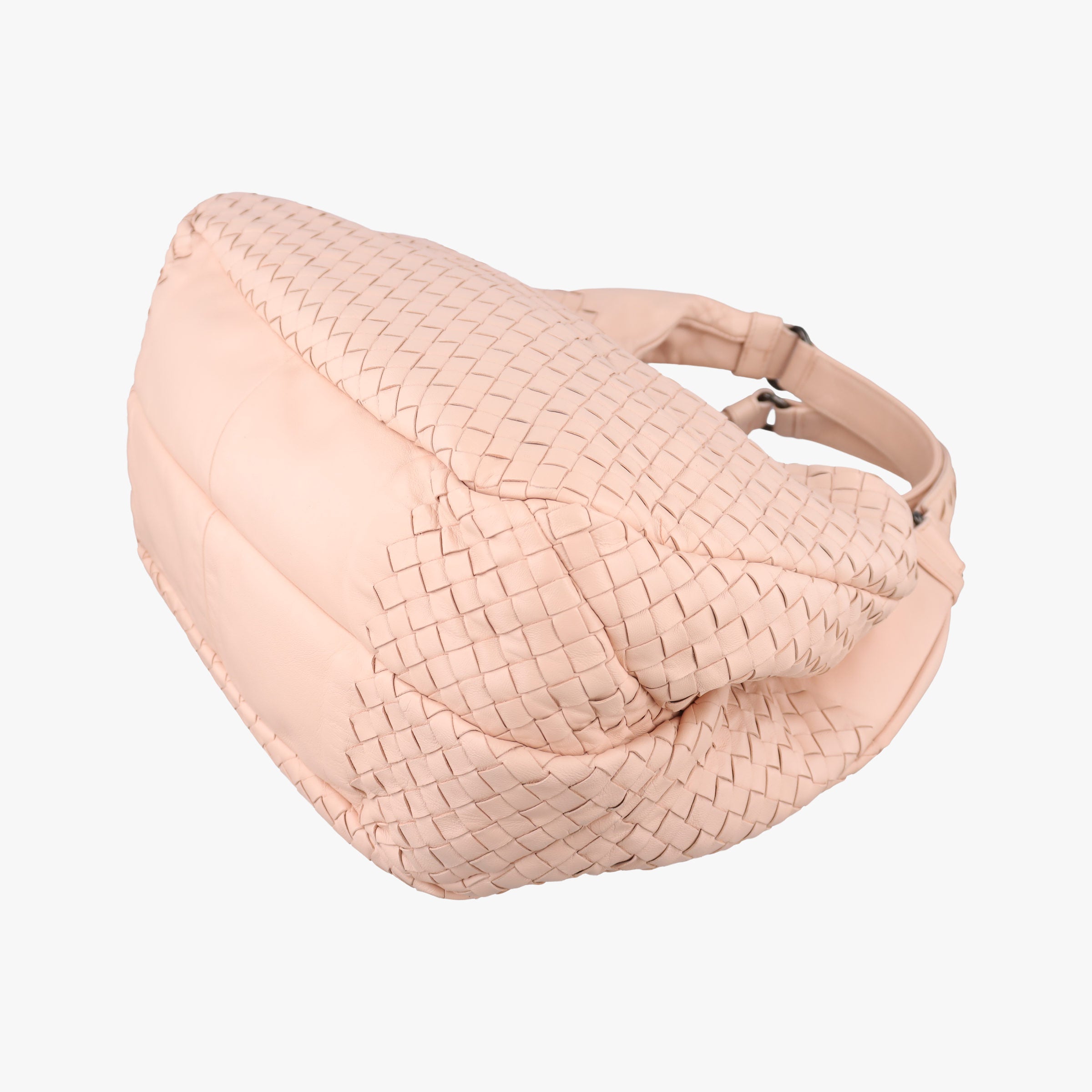 Pre-owned Bottega Veneta CAMPANA Intrecciato Pink lambskin  handbag | stylenewstar