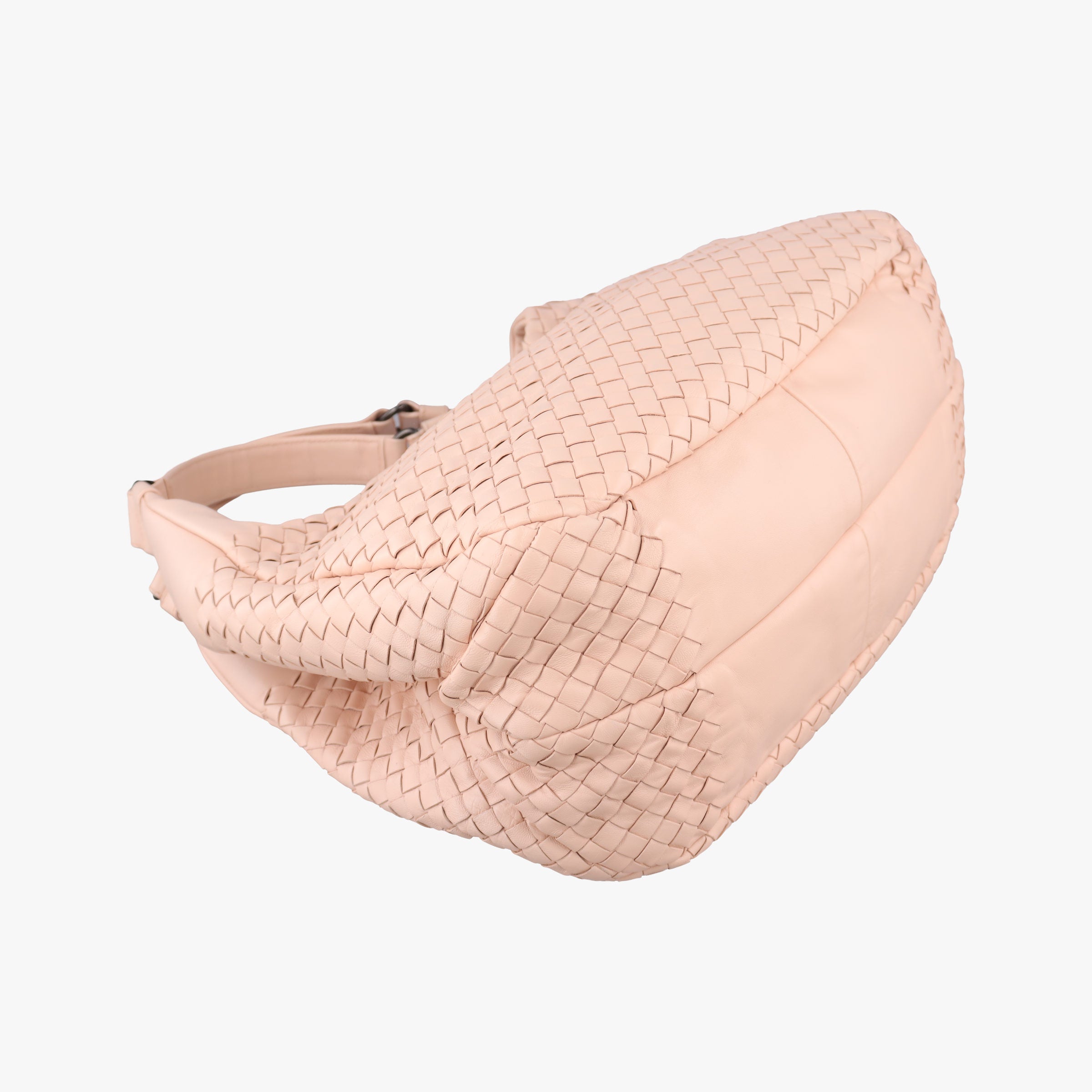 Pre-owned Bottega Veneta CAMPANA Intrecciato Pink lambskin  handbag | stylenewstar