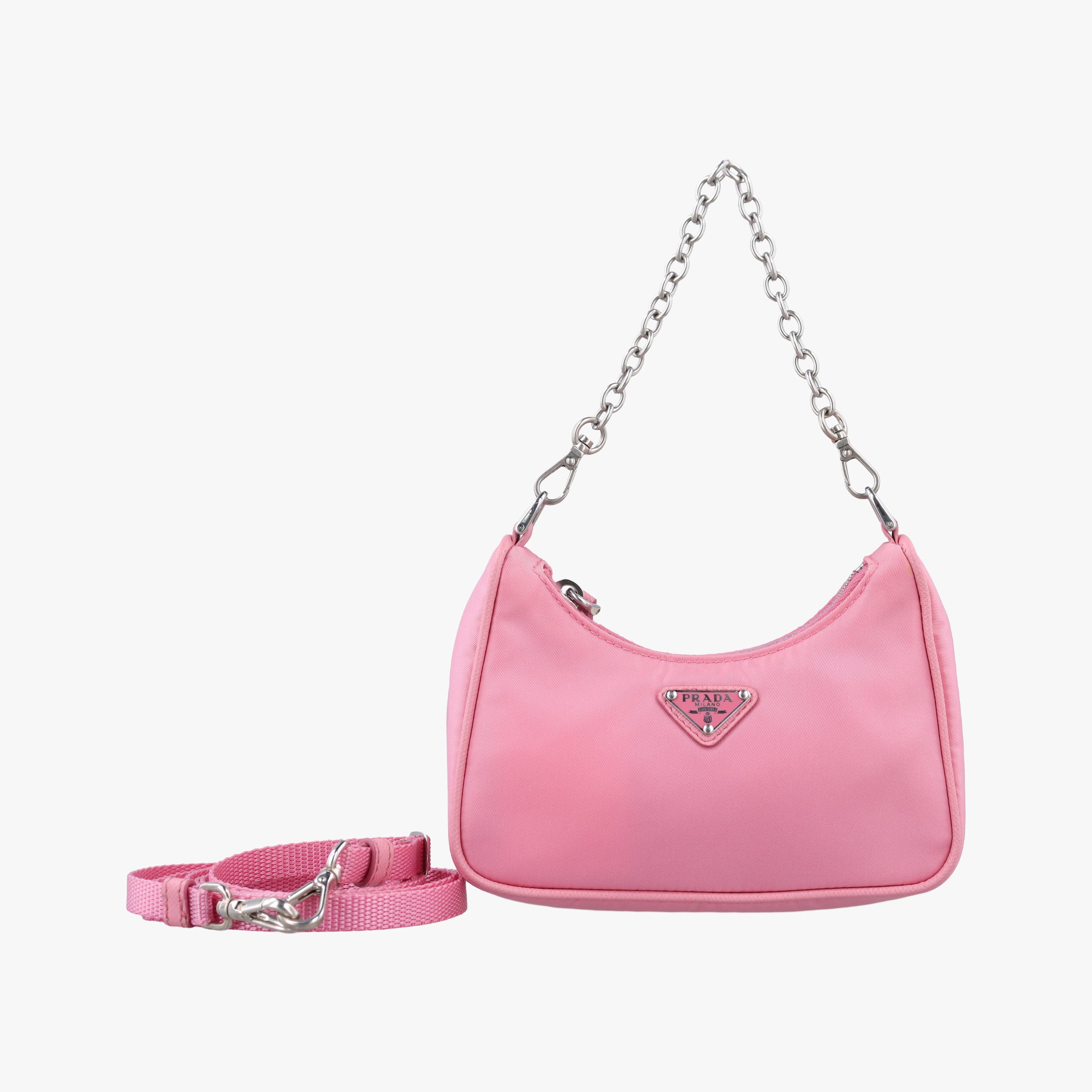 Pre-owned Prada Re-Edition 2005 Nylon Mini Pink nylon 1TT122 shoulderbag | stylenewstar