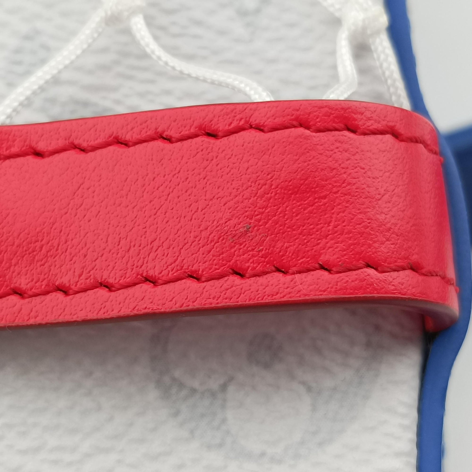 Pre-owned Louis Vuitton LV x NBA SOFT TRANK PHONE BOX Antarctica×Red×White Monogram Canvas×calf leather M80101 shoulderbag | stylenewstar