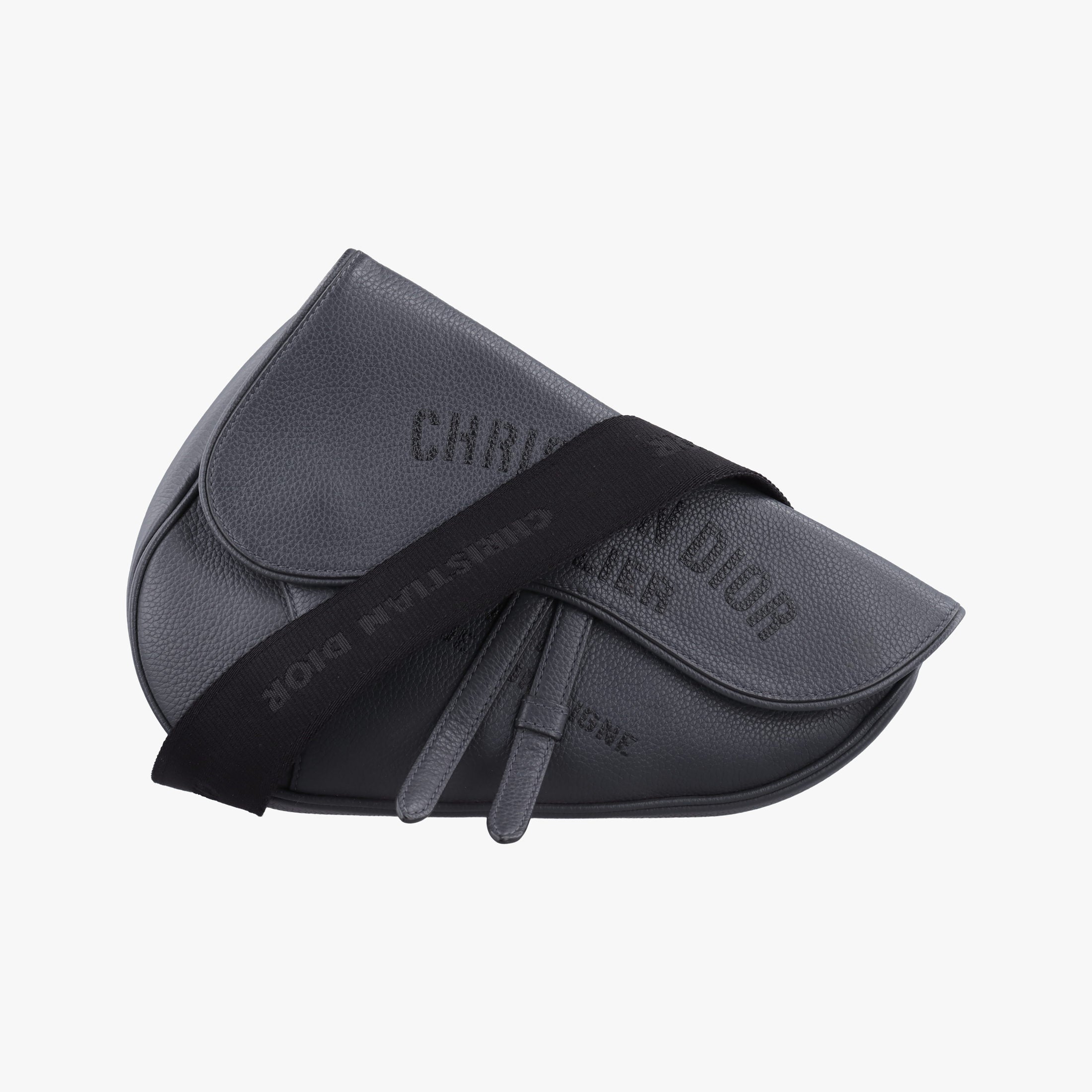 Pre-owned Christian Dior Saddle Grey leather  bum bag/waist bag | stylenewstar