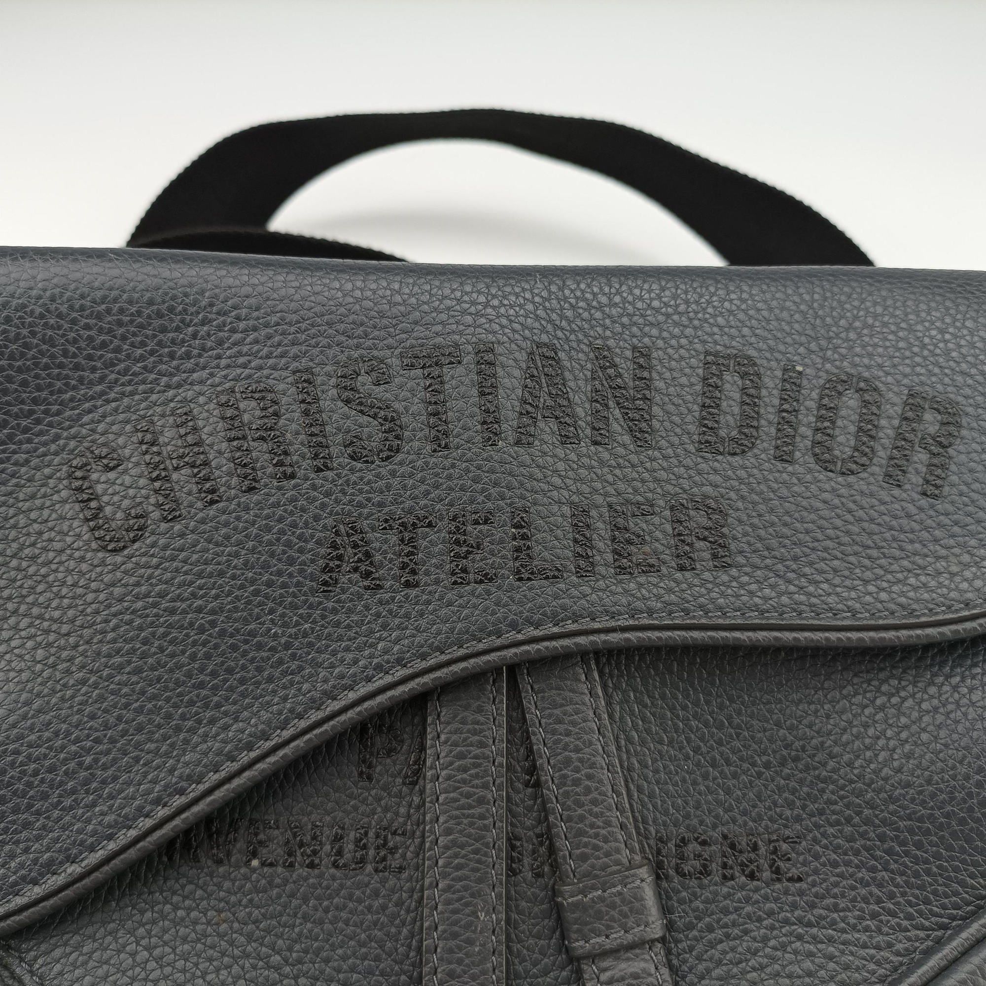 Pre-owned Christian Dior Saddle Grey leather  bum bag/waist bag | stylenewstar