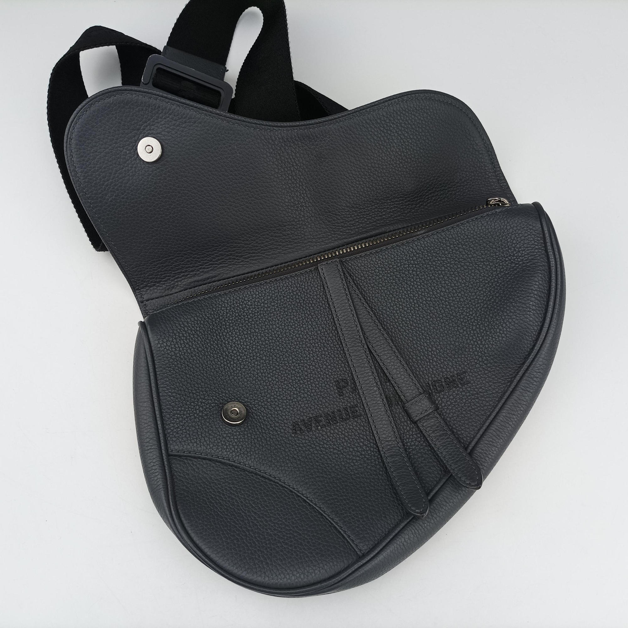 Pre-owned Christian Dior Saddle Grey leather  bum bag/waist bag | stylenewstar