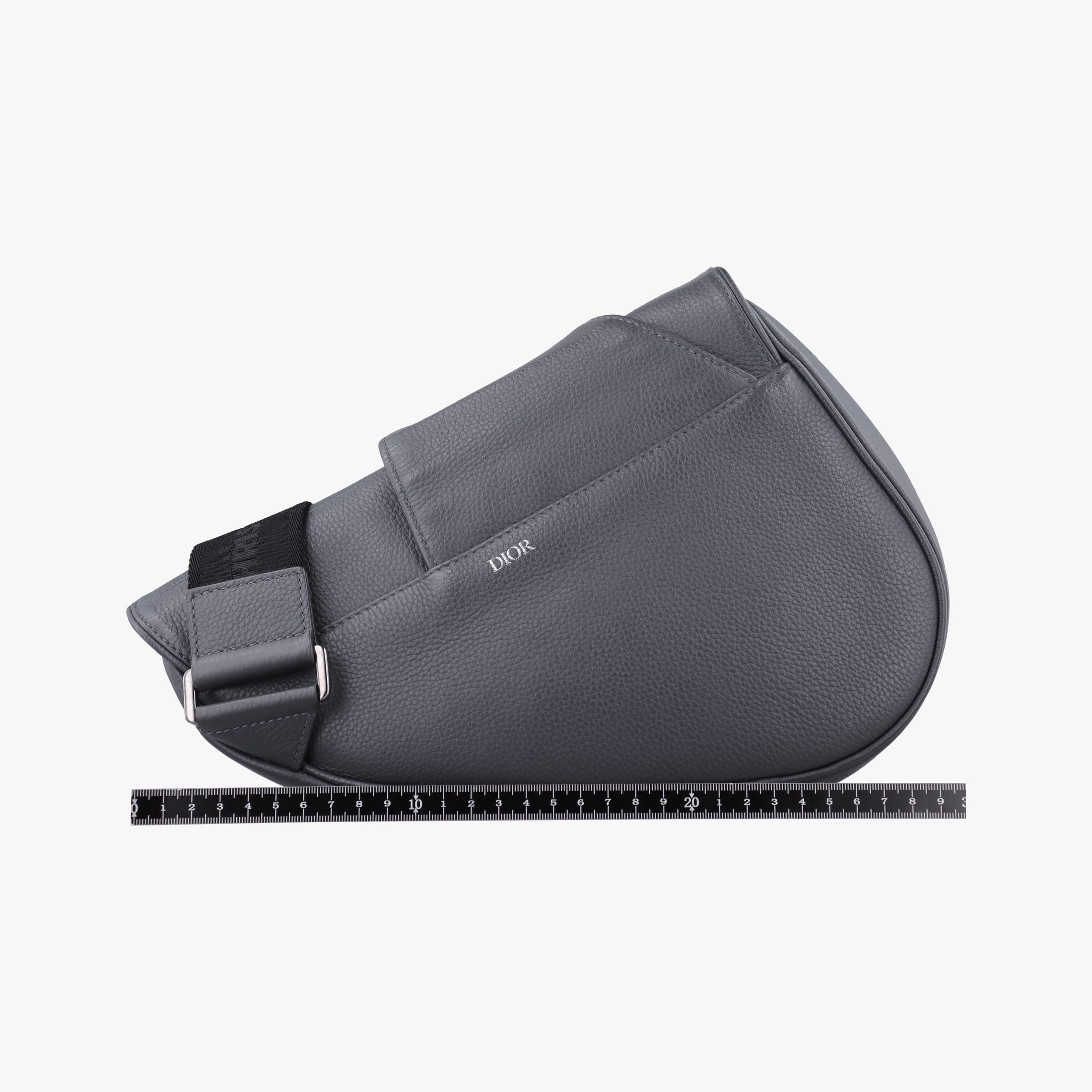 Pre-owned Christian Dior Saddle Grey leather  bum bag/waist bag | stylenewstar
