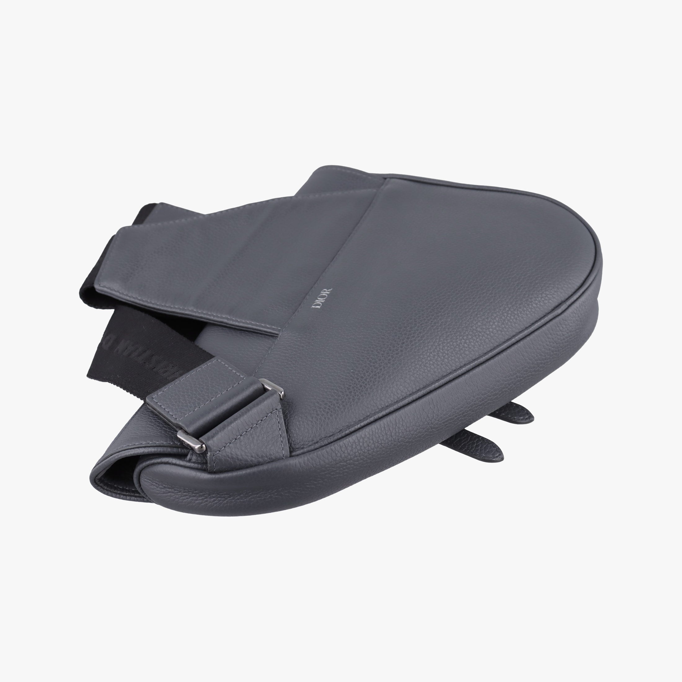 Pre-owned Christian Dior Saddle Grey leather  bum bag/waist bag | stylenewstar
