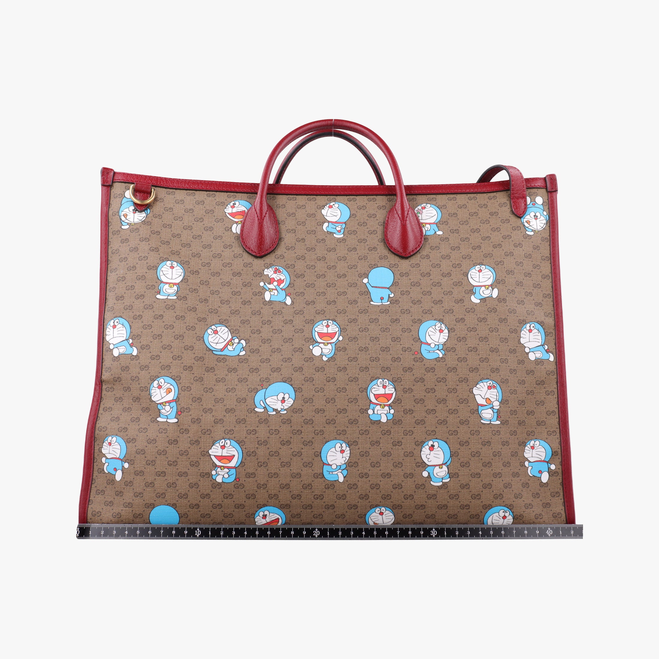 Pre-owned Gucci Fujiko-Pro Doraemon Micro GG Supreme Beige × Red × Multicolor PVC coated canvas×Leather 653952 shoulderbag | stylenewstar