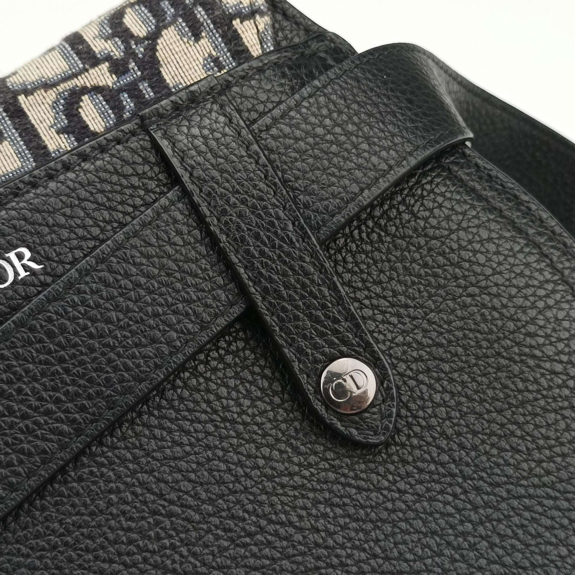 Pre-owned Christian Dior Saddle Gray×Navy×Black Jacquard×Leather  bum bag/waist bag | stylenewstar