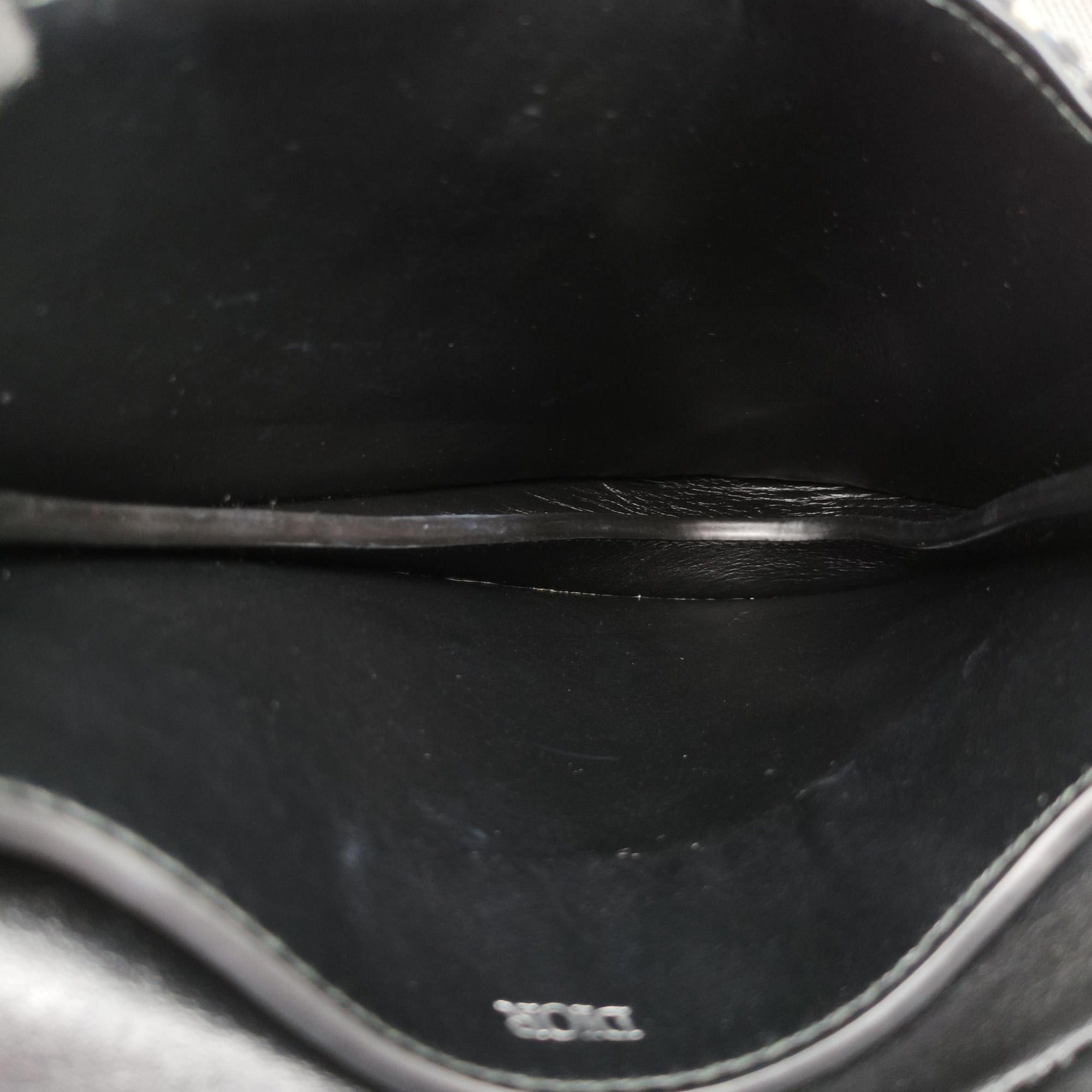 Pre-owned Christian Dior Saddle Gray×Navy×Black Jacquard×Leather  bum bag/waist bag | stylenewstar