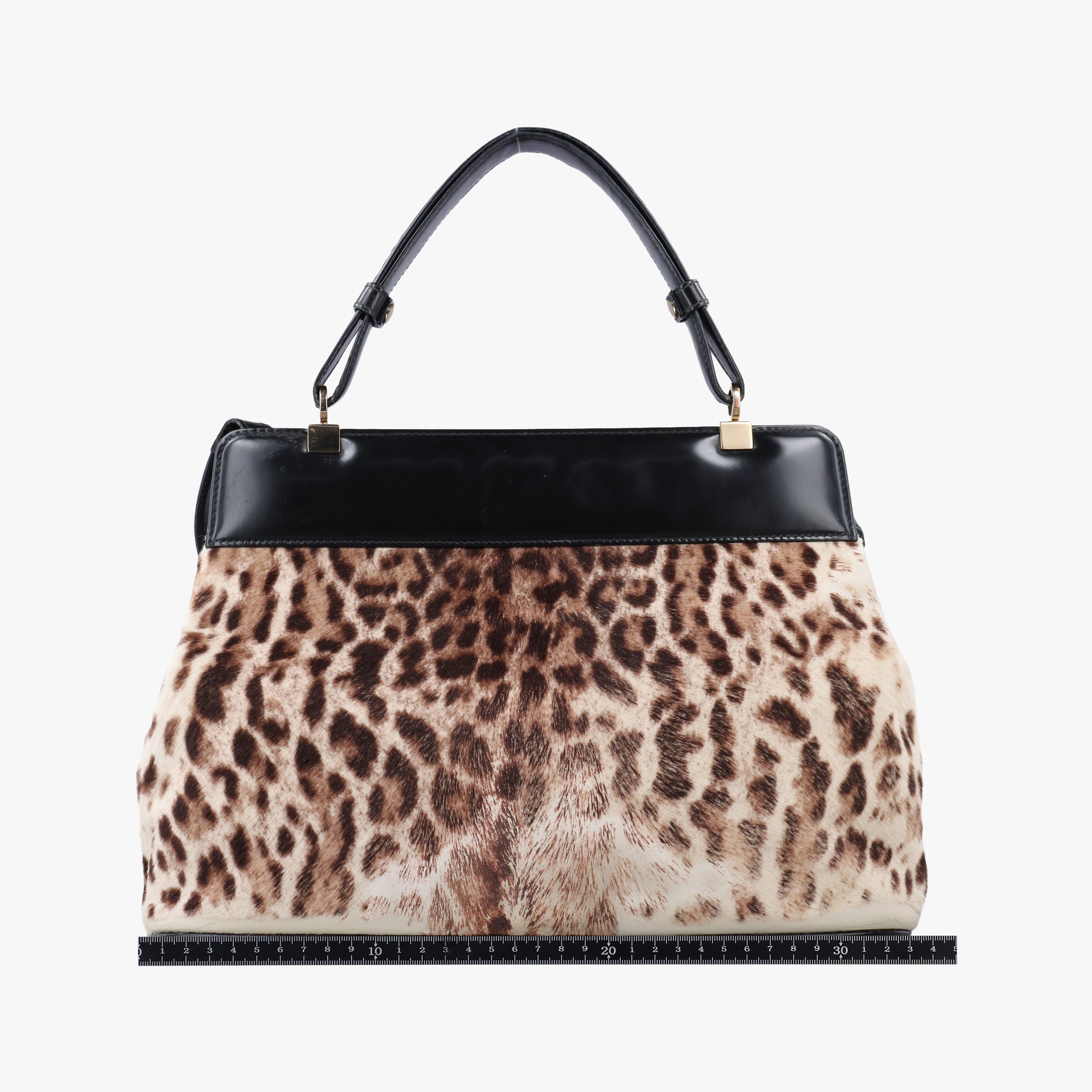 Pre-owned Bvlgari Leopard Print Brown Leather× Fur  shoulderbag | stylenewstar