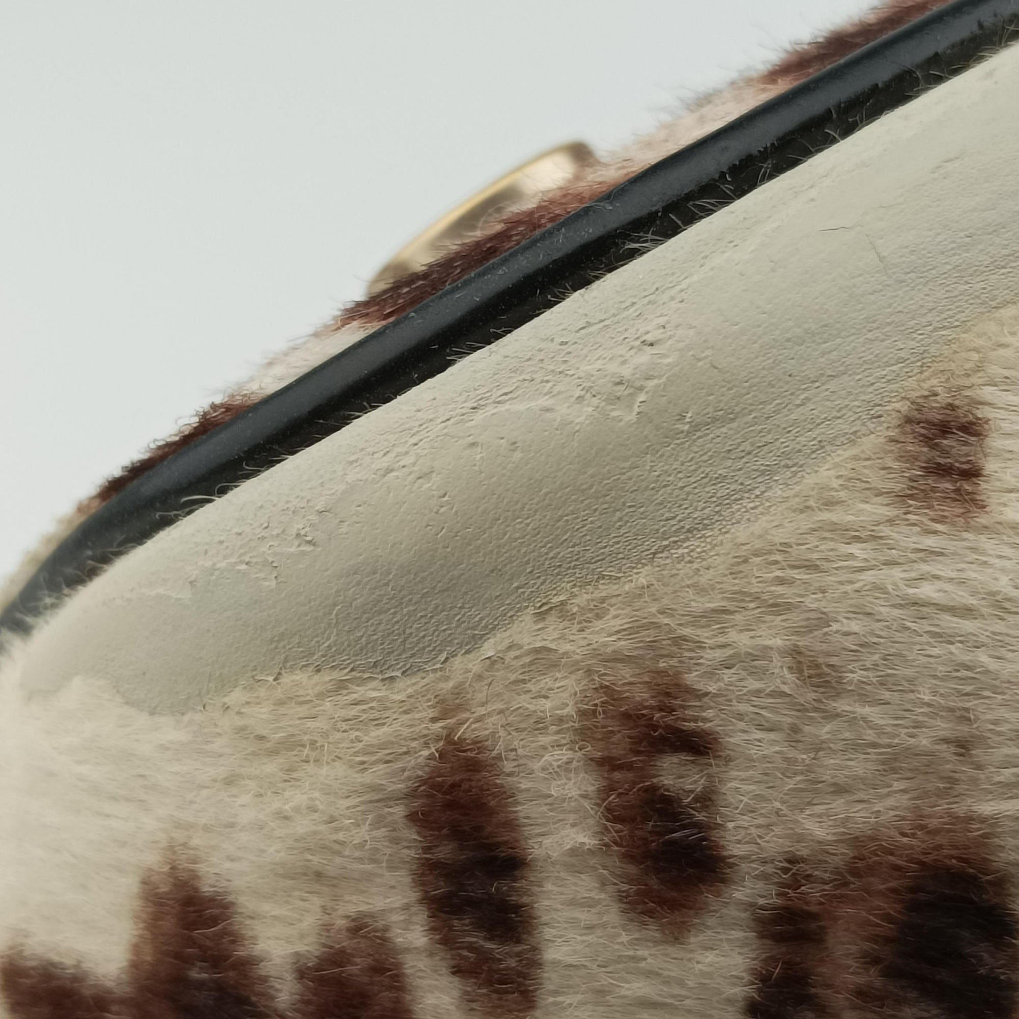 Pre-owned Bvlgari Leopard Print Brown Leather× Fur  shoulderbag | stylenewstar