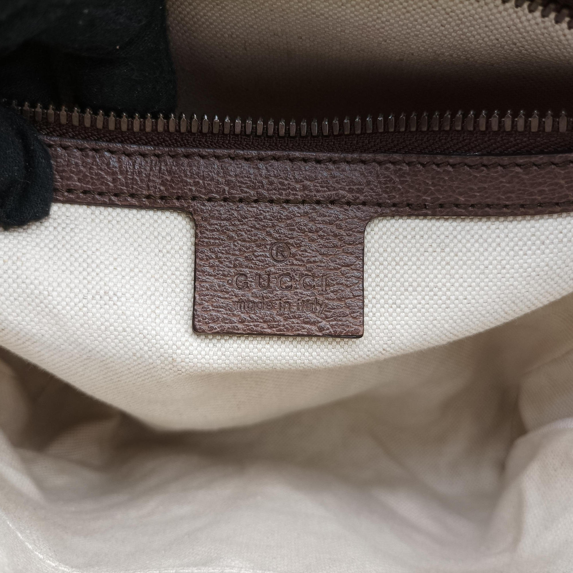 Pre-owned Gucci Ophidia brown×Beige PVC coated canvas×Leather 547926 shoulderbag | stylenewstar