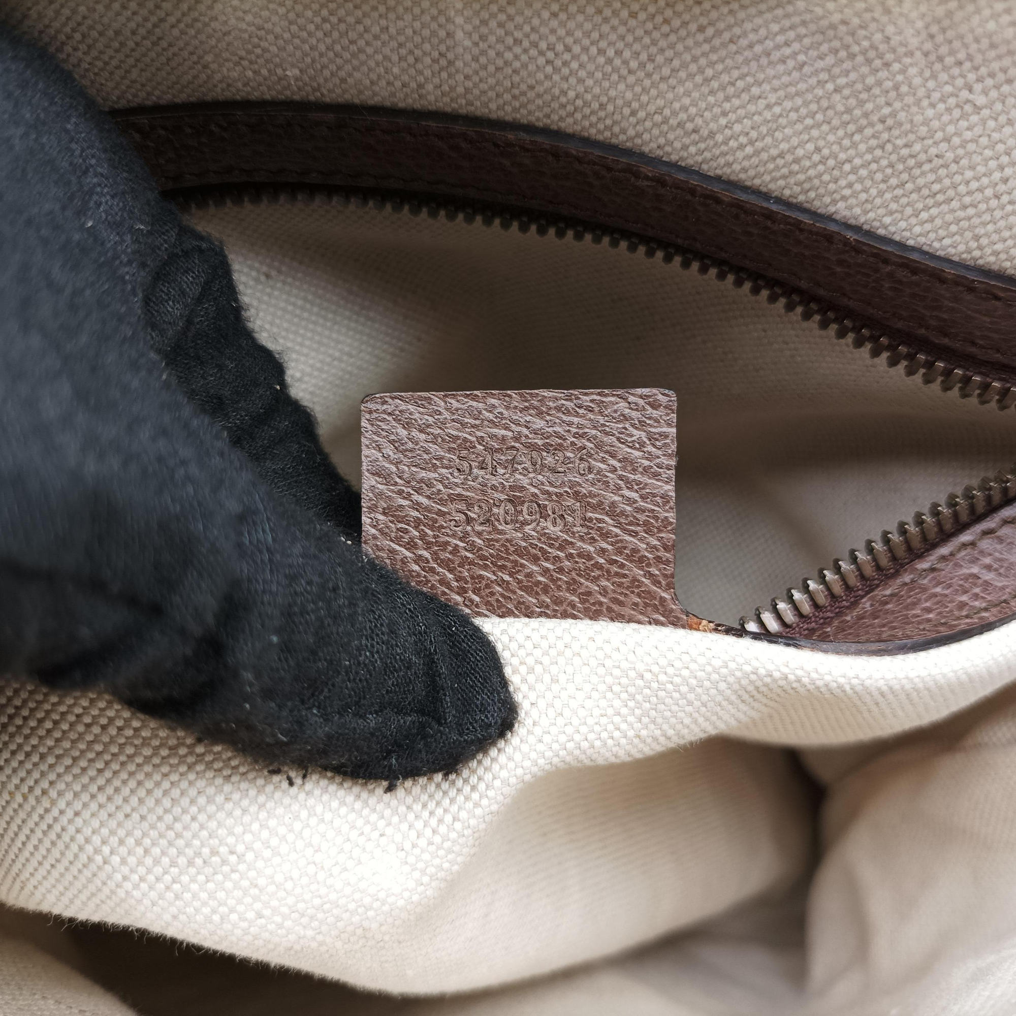 Pre-owned Gucci Ophidia brown×Beige PVC coated canvas×Leather 547926 shoulderbag | stylenewstar