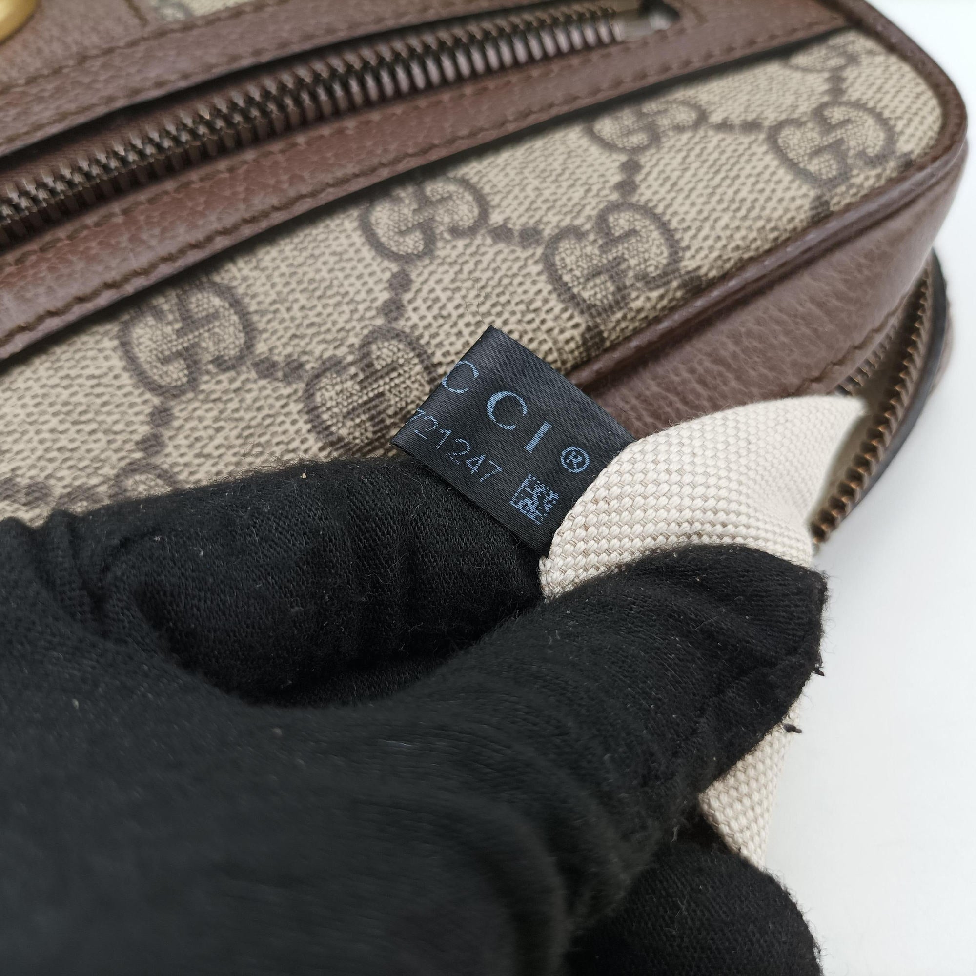 Pre-owned Gucci Ophidia brown×Beige PVC coated canvas×Leather 547926 shoulderbag | stylenewstar
