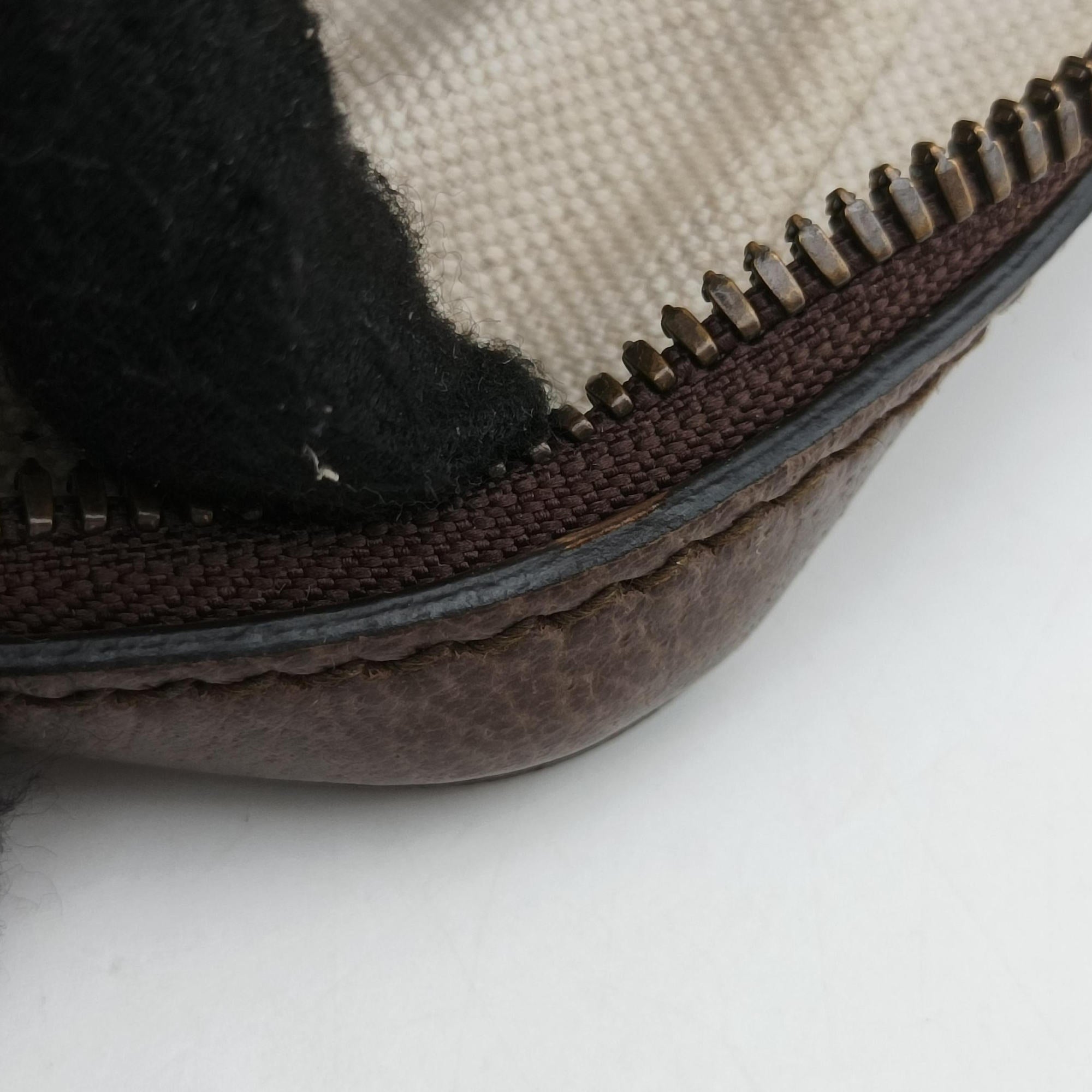 Pre-owned Gucci Ophidia brown×Beige PVC coated canvas×Leather 547926 shoulderbag | stylenewstar