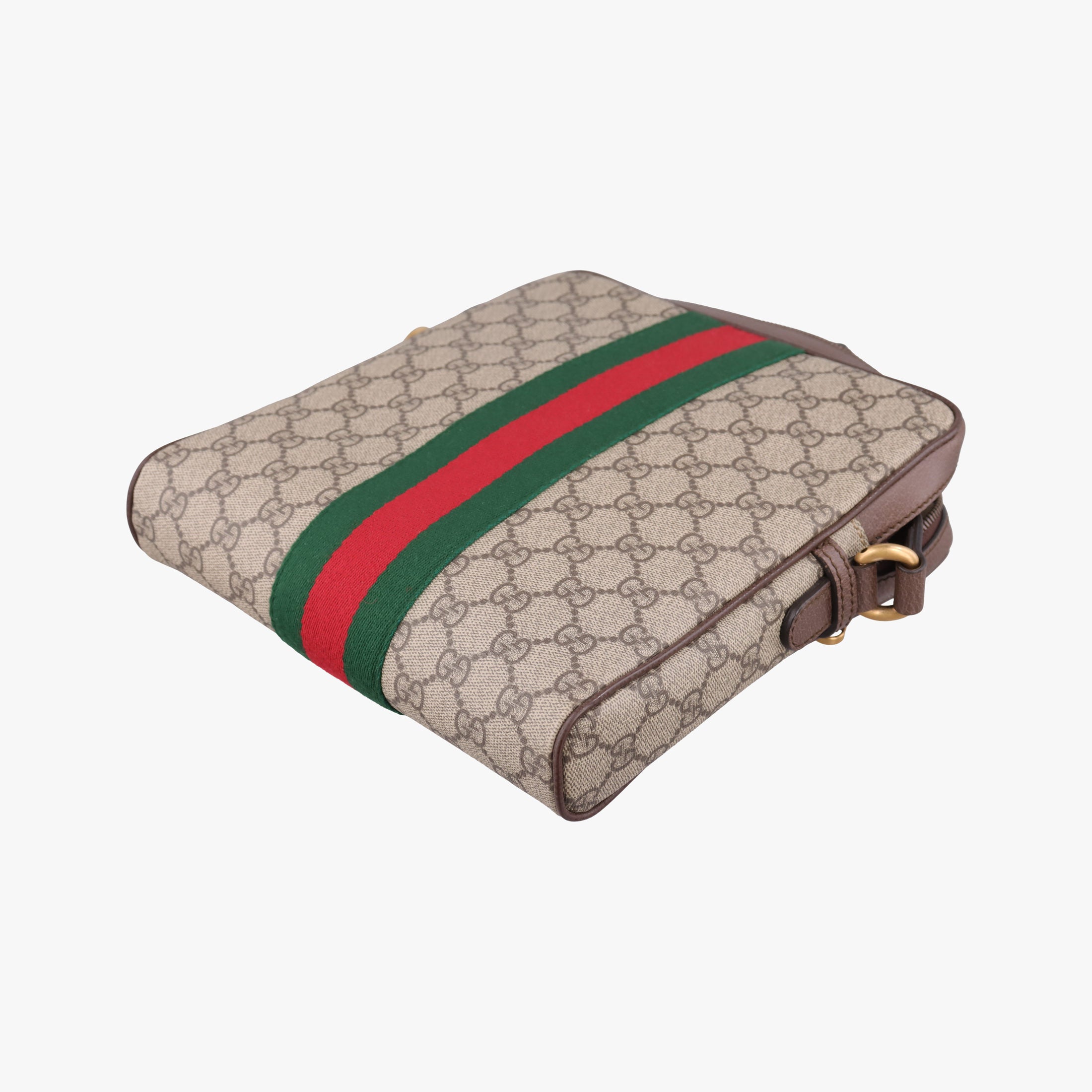 Pre-owned Gucci Ophidia brown×Beige PVC coated canvas×Leather 547926 shoulderbag | stylenewstar