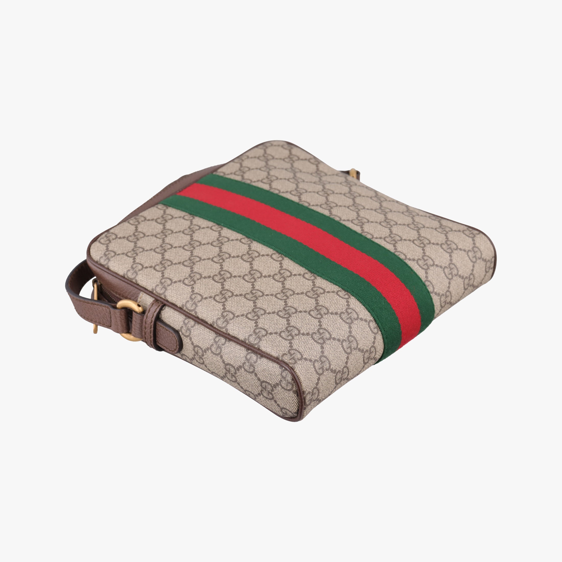 Pre-owned Gucci Ophidia brown×Beige PVC coated canvas×Leather 547926 shoulderbag | stylenewstar