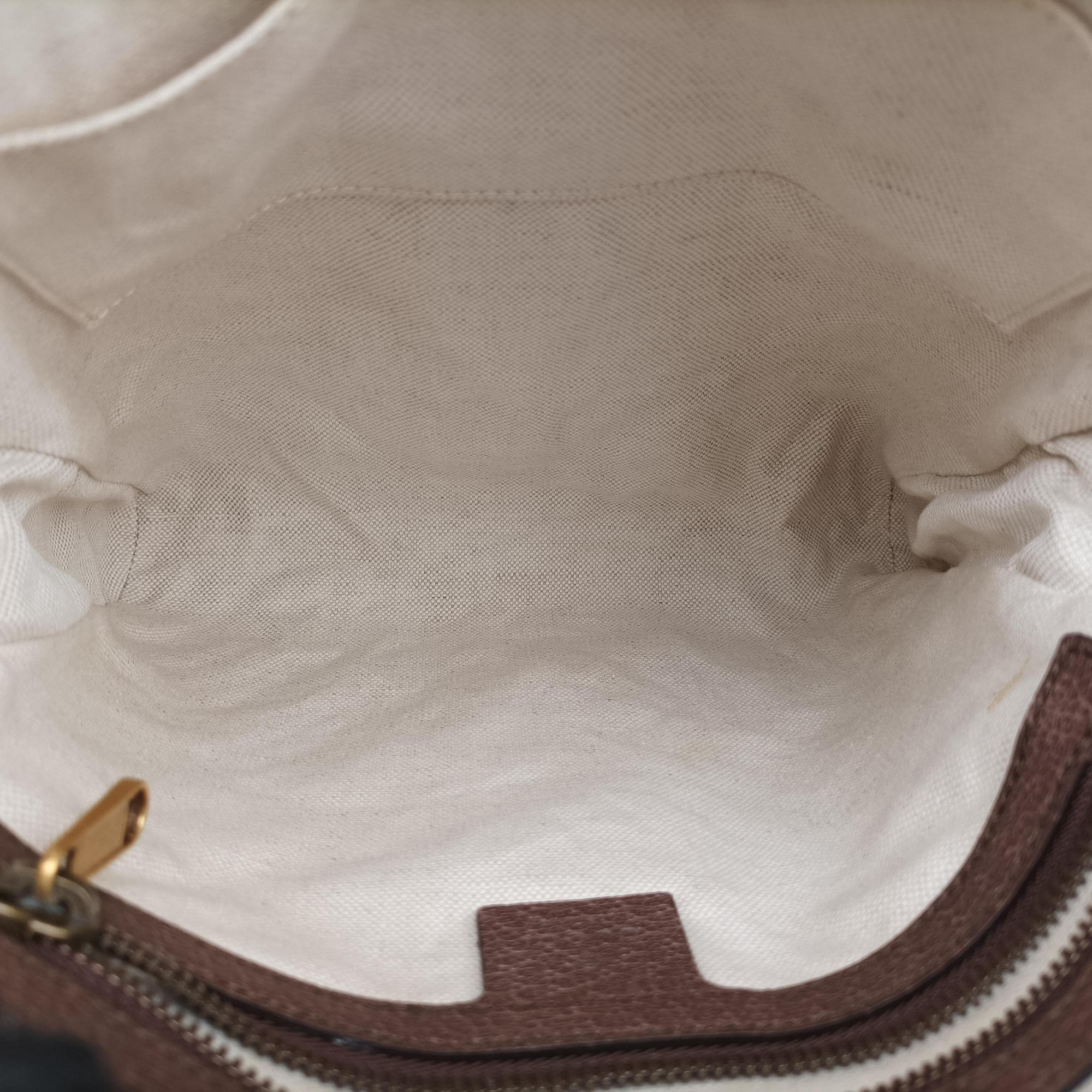 Pre-owned Gucci Ophidia brown×Beige PVC coated canvas×Leather 547926 shoulderbag | stylenewstar