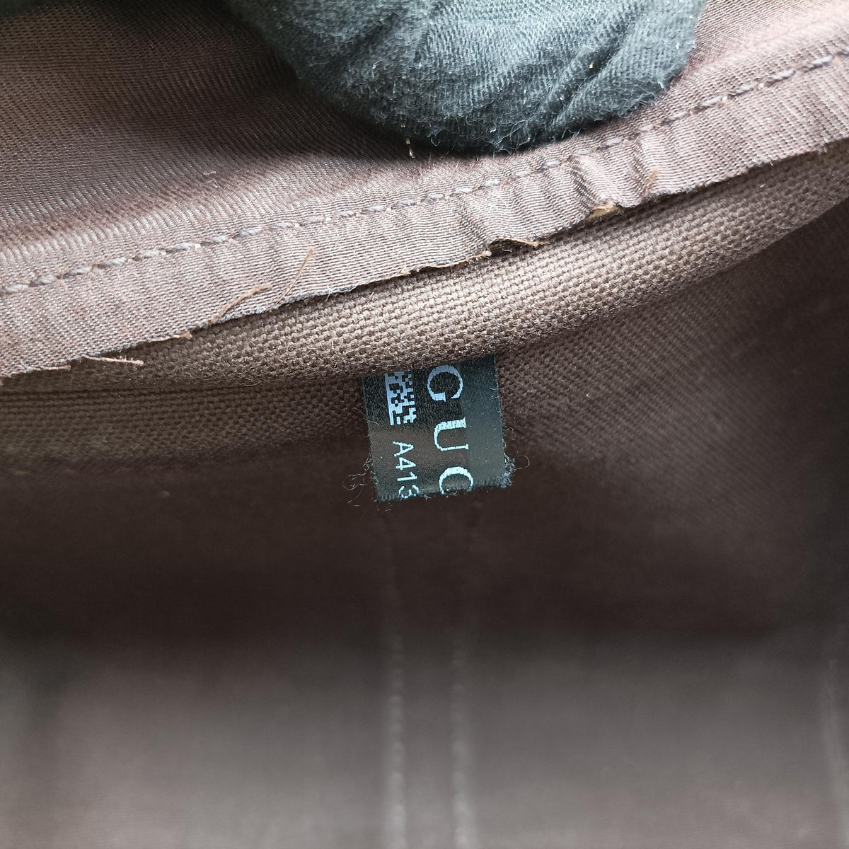 Pre-owned Gucci Jackie Brown×White PVC coated canvas×Leather 203494 handbag | stylenewstar