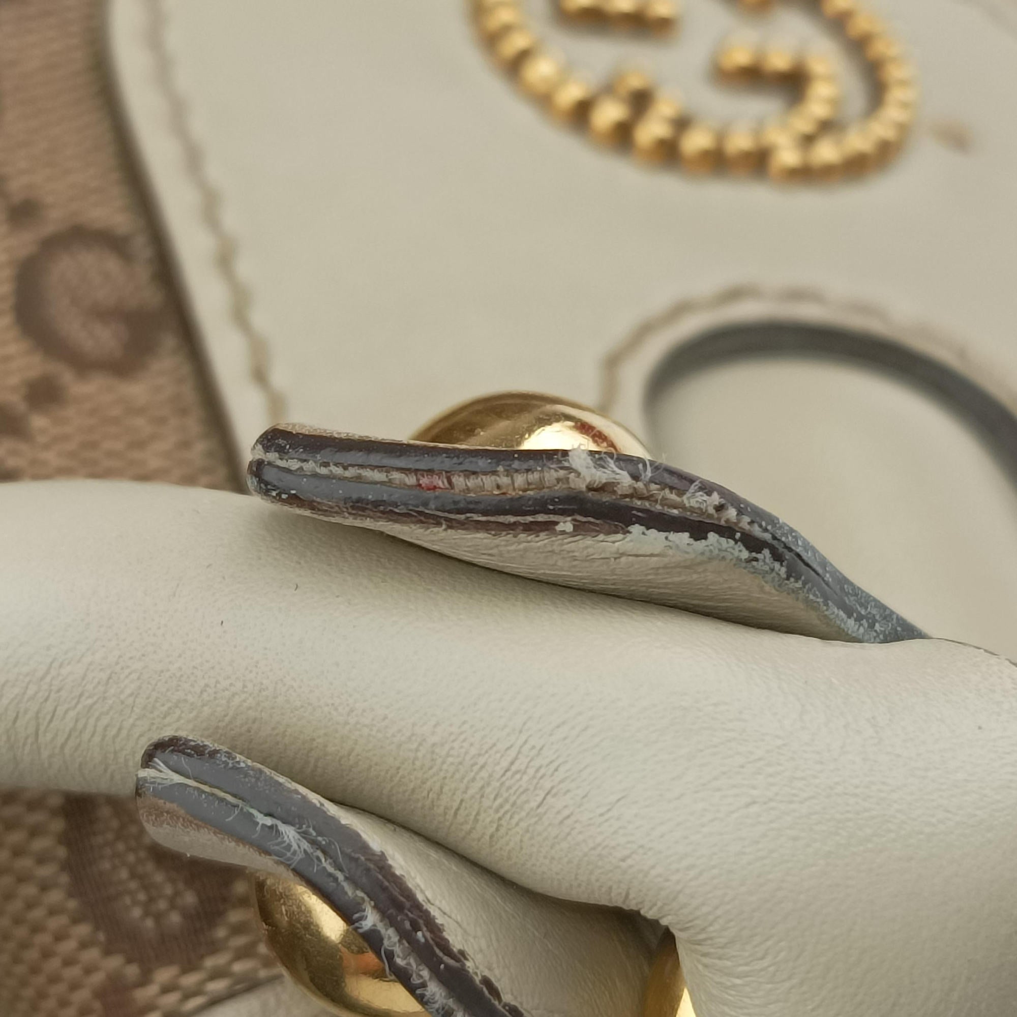 Vintage Gucci Guccissima Beige x Brown Canvas×Leather 282297 handbag | stylenewstar
