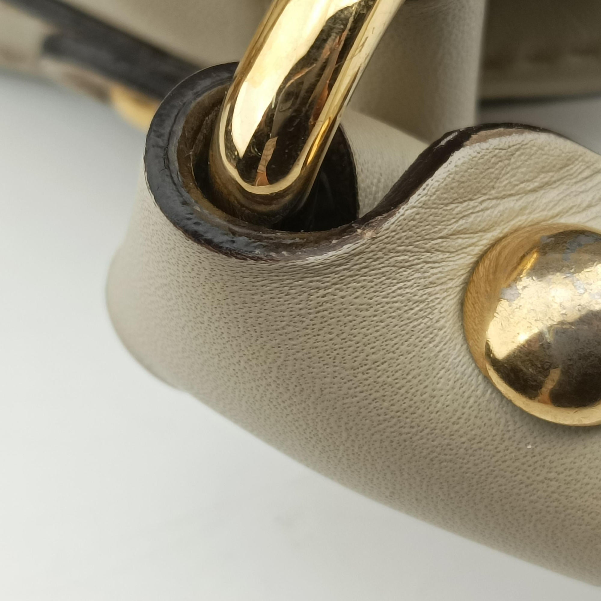 Vintage Gucci Guccissima Beige x Brown Canvas×Leather 282297 handbag | stylenewstar