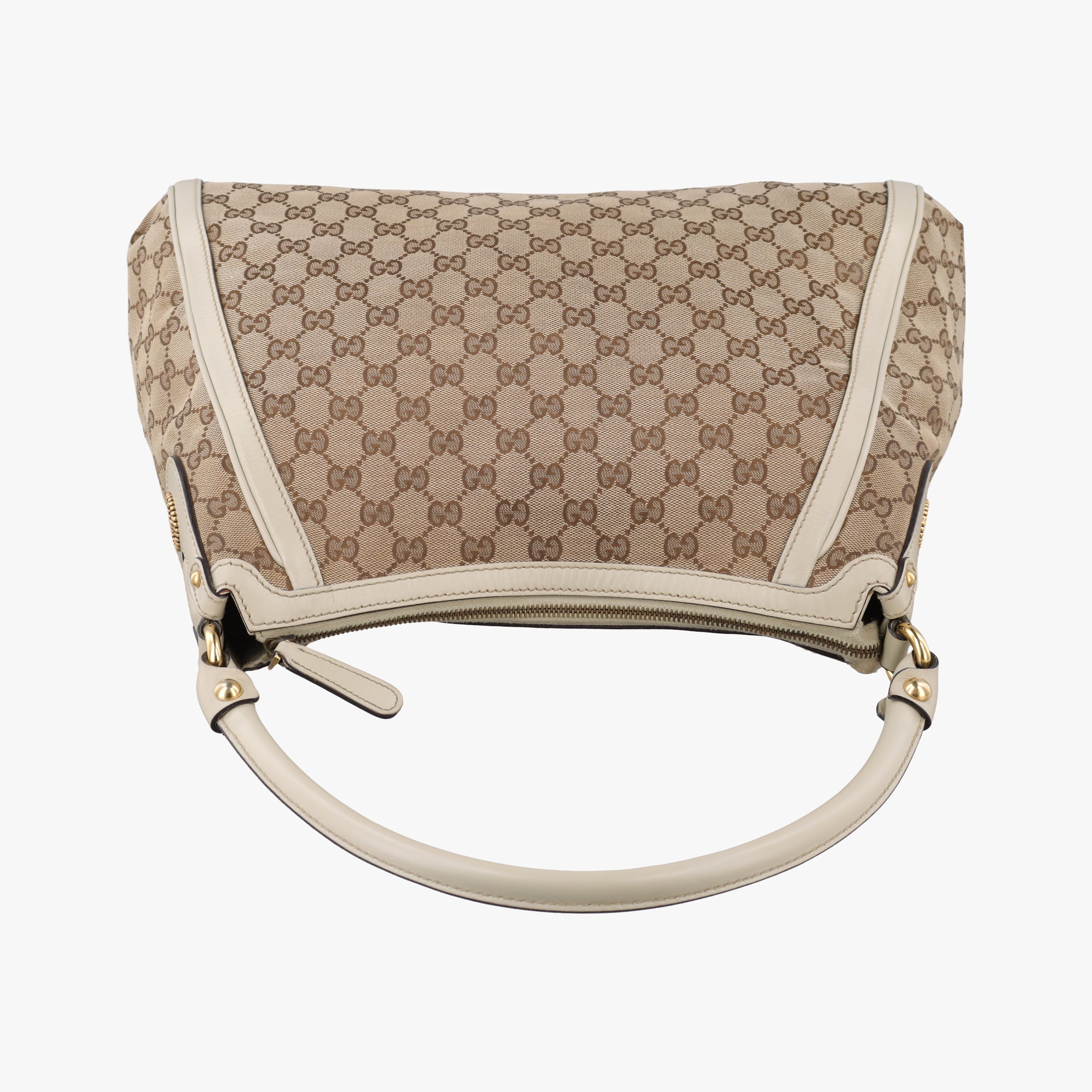 Vintage Gucci Guccissima Beige x Brown Canvas×Leather 282297 handbag | stylenewstar