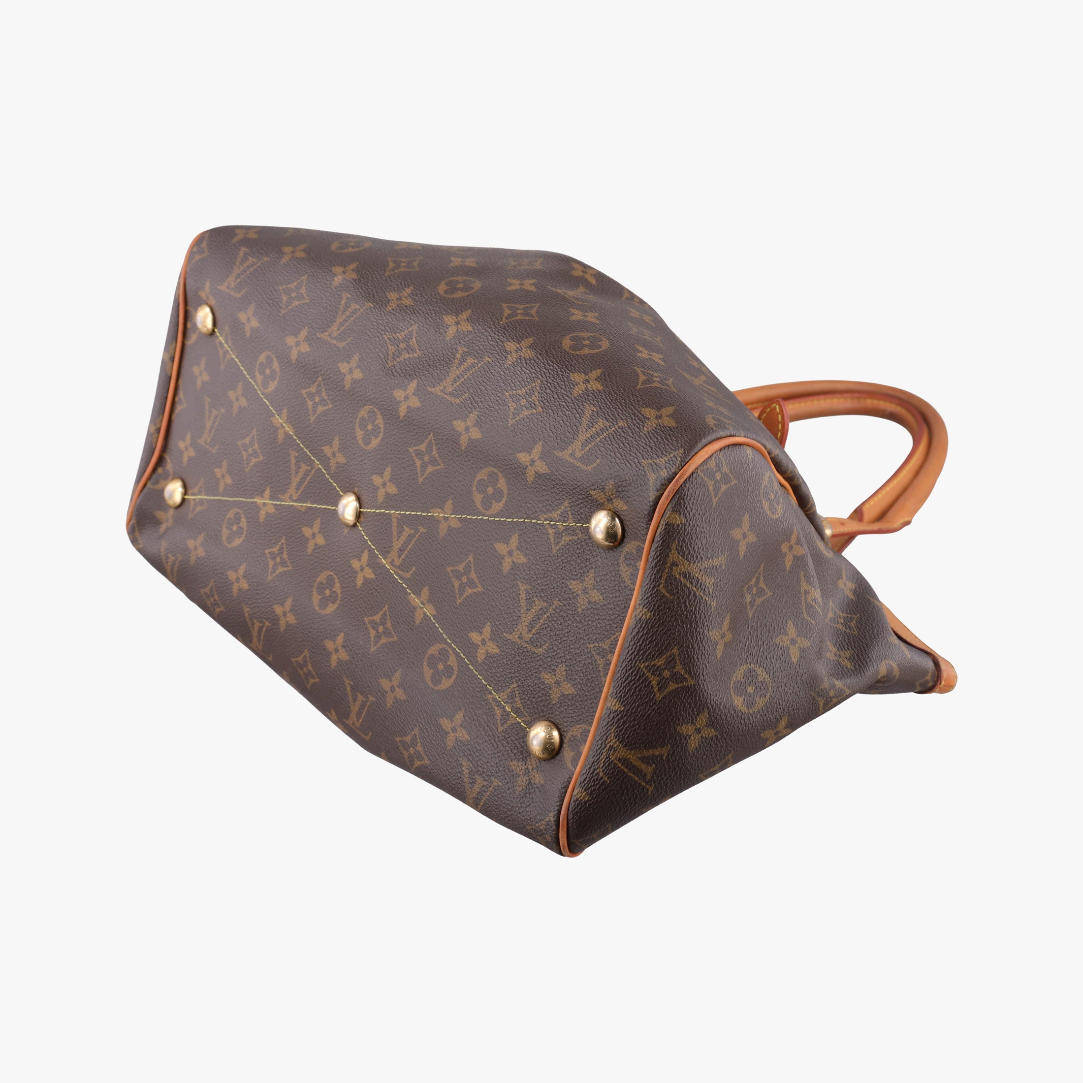 Pre-owned Louis Vuitton TIVOLI GM Brown Monogram Canvas M40144 handbag | stylenewstar