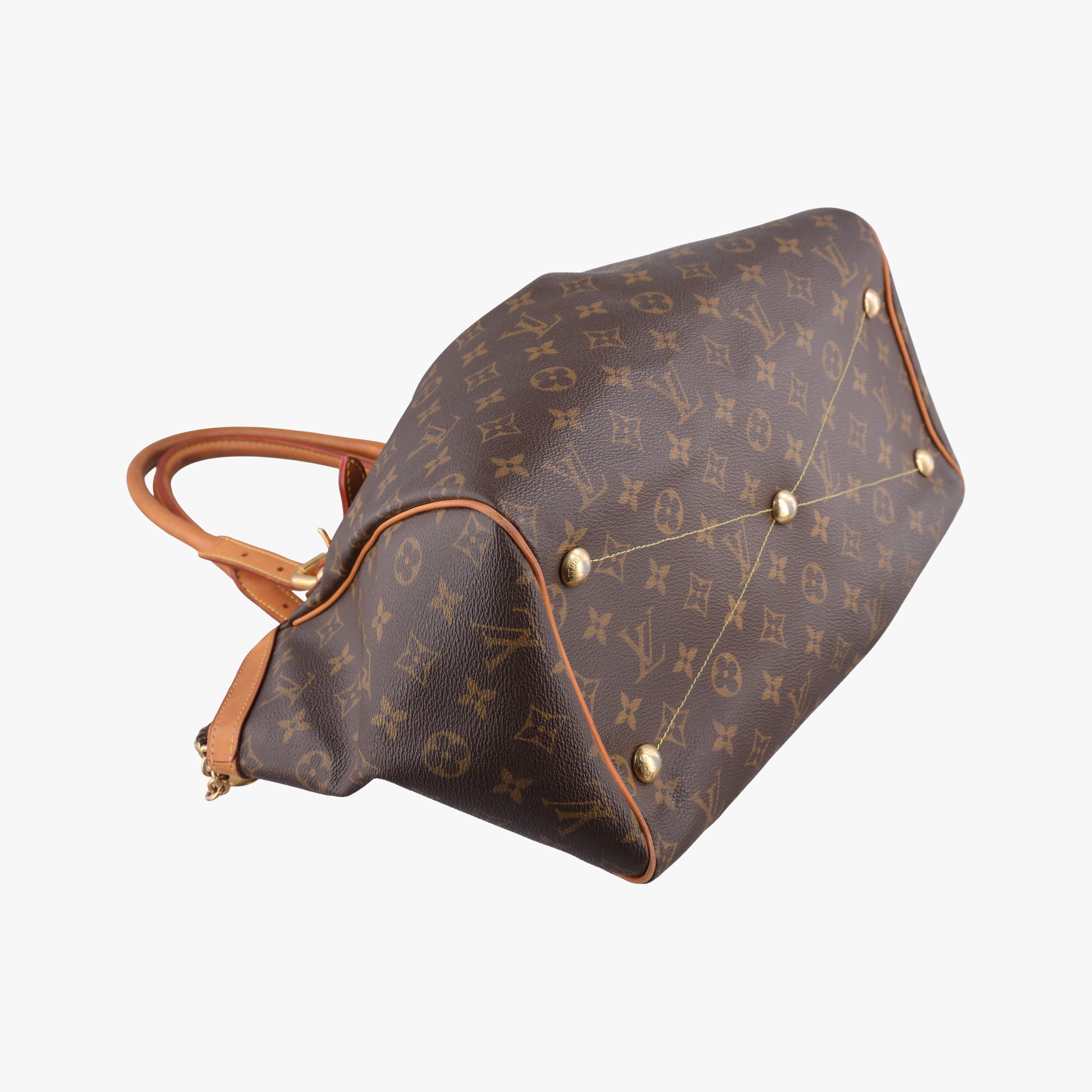Pre-owned Louis Vuitton TIVOLI GM Brown Monogram Canvas M40144 handbag | stylenewstar