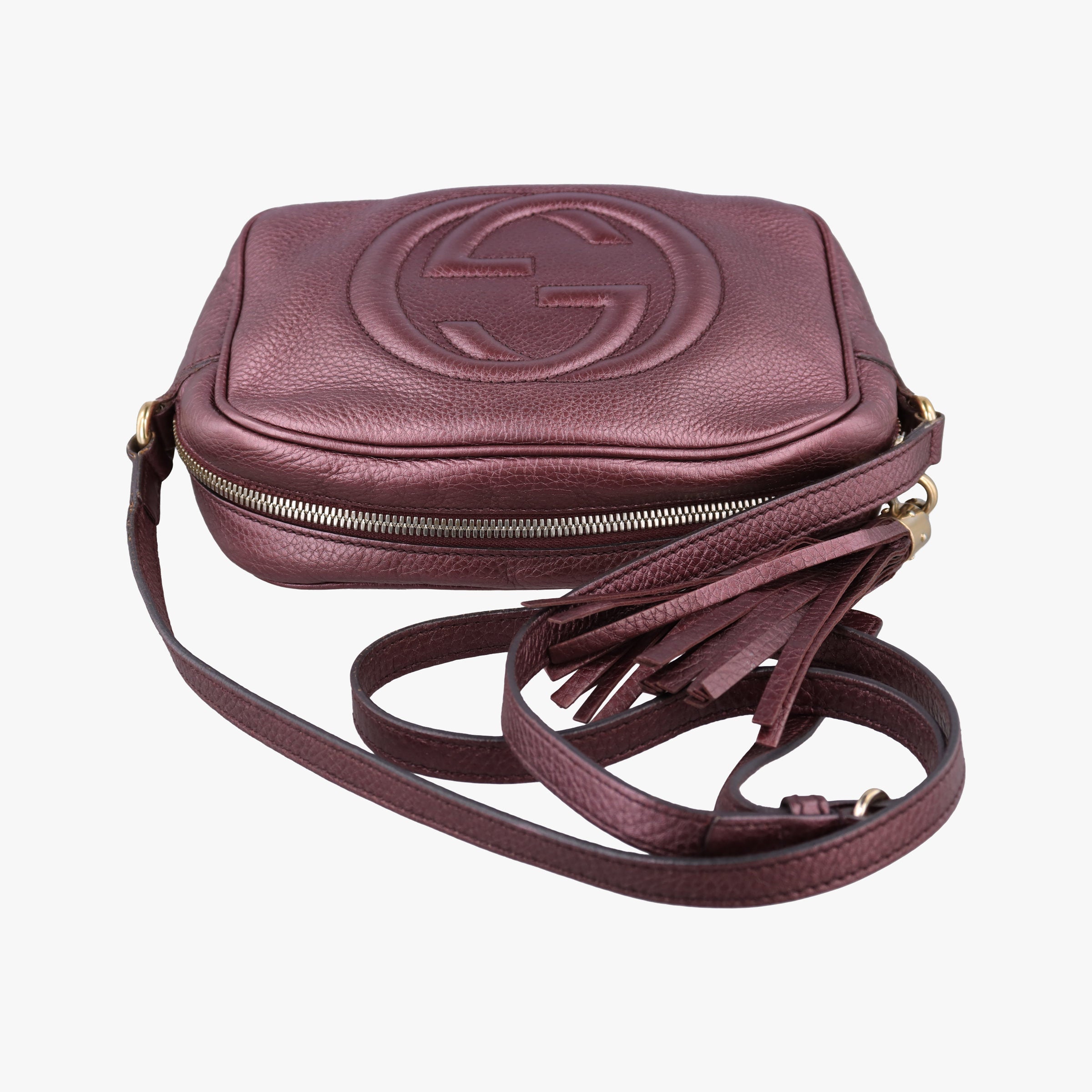 Pre-owned Gucci Soho Burgundy Leather 308364 shoulderbag | stylenewstar