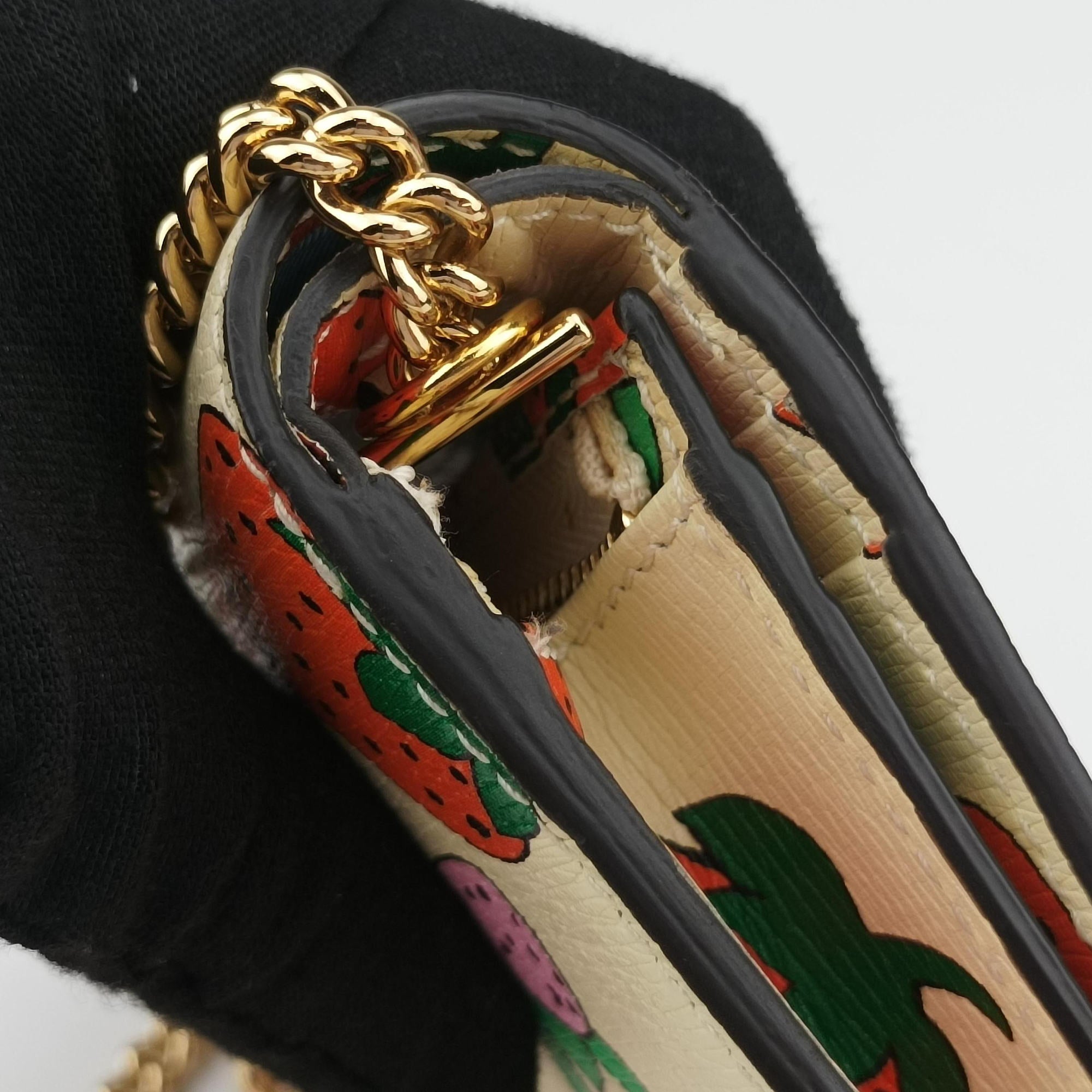 Pre-owned Gucci Zumi mini Beige x multi Leather 570660 shoulderbag | stylenewstar