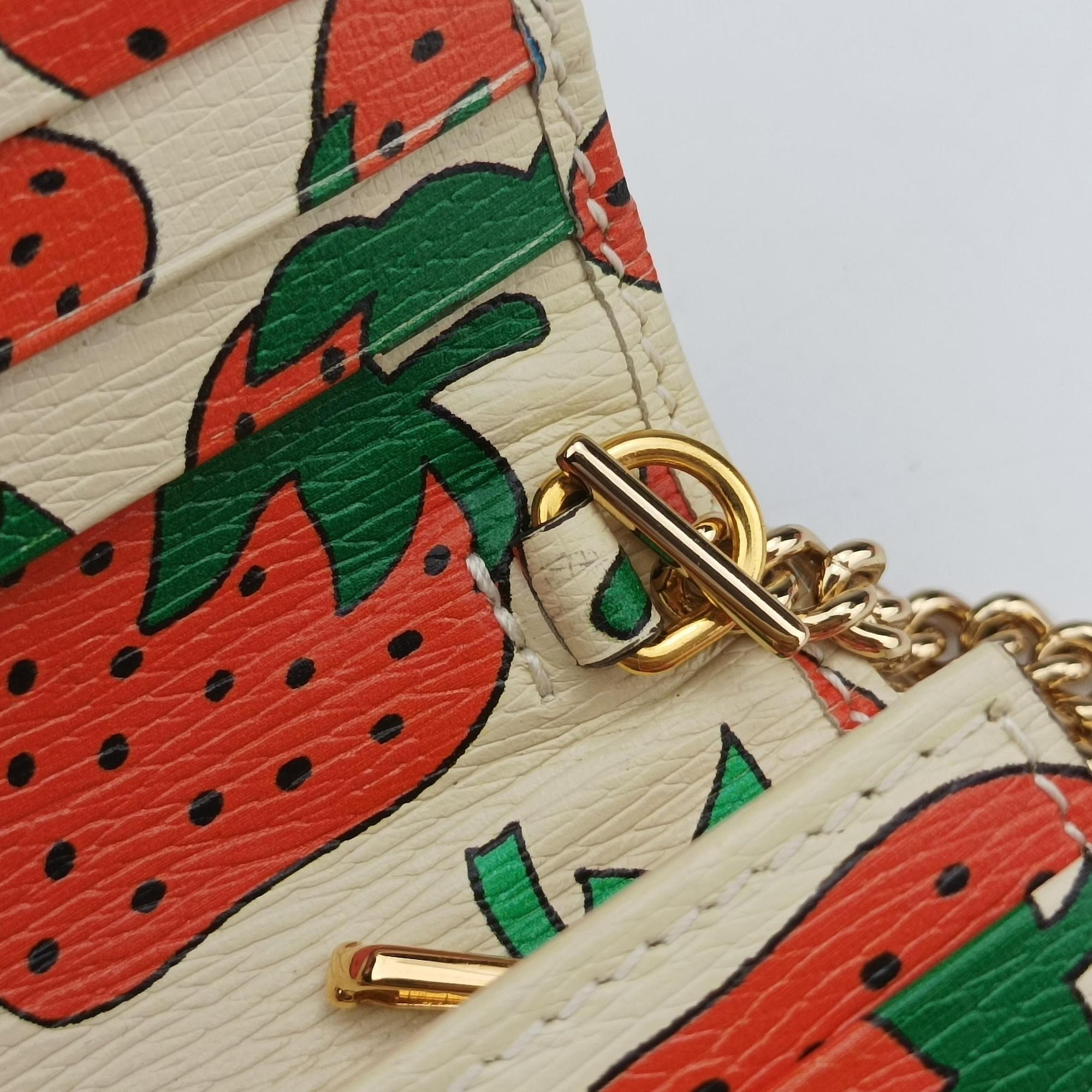 Pre-owned Gucci Zumi mini Beige x multi Leather 570660 shoulderbag | stylenewstar