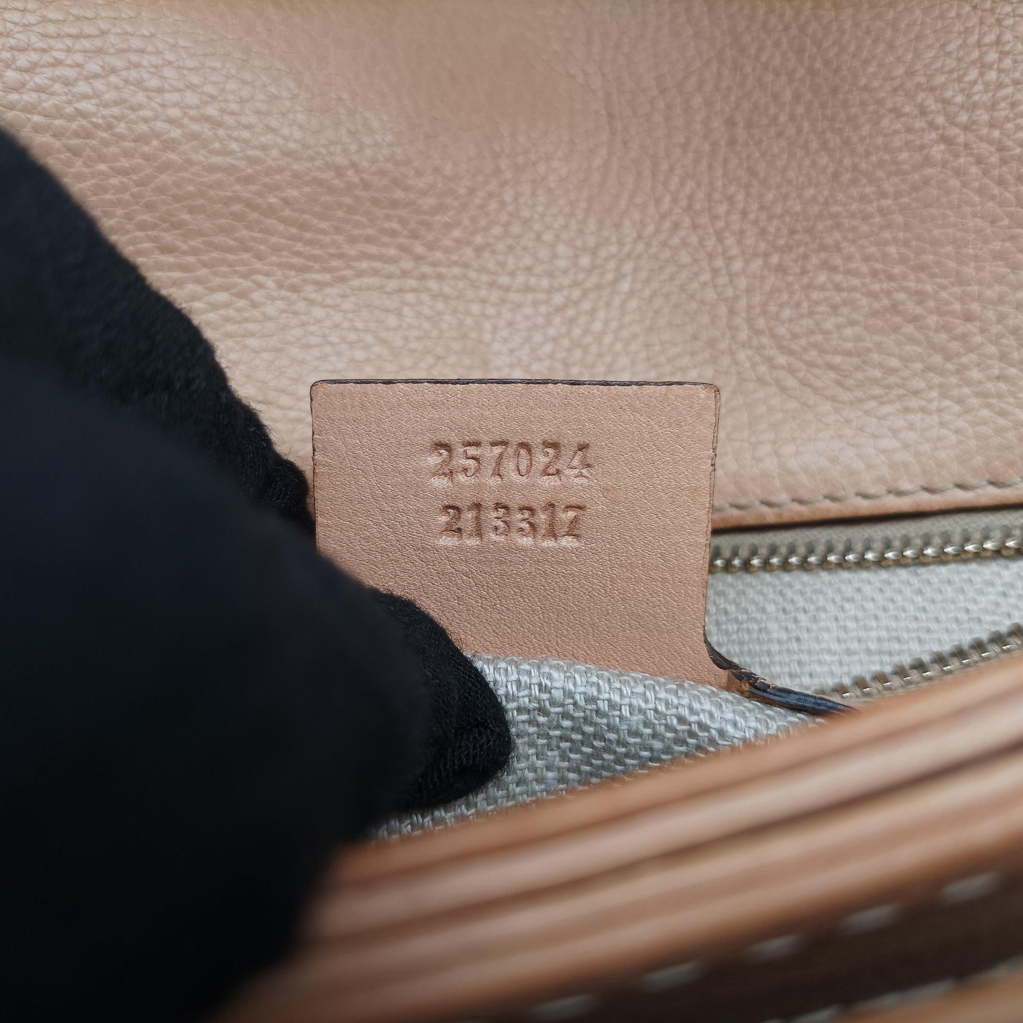 Pre-owned Gucci Marrakech Messenger Brown Leather 257024 shoulderbag | stylenewstar