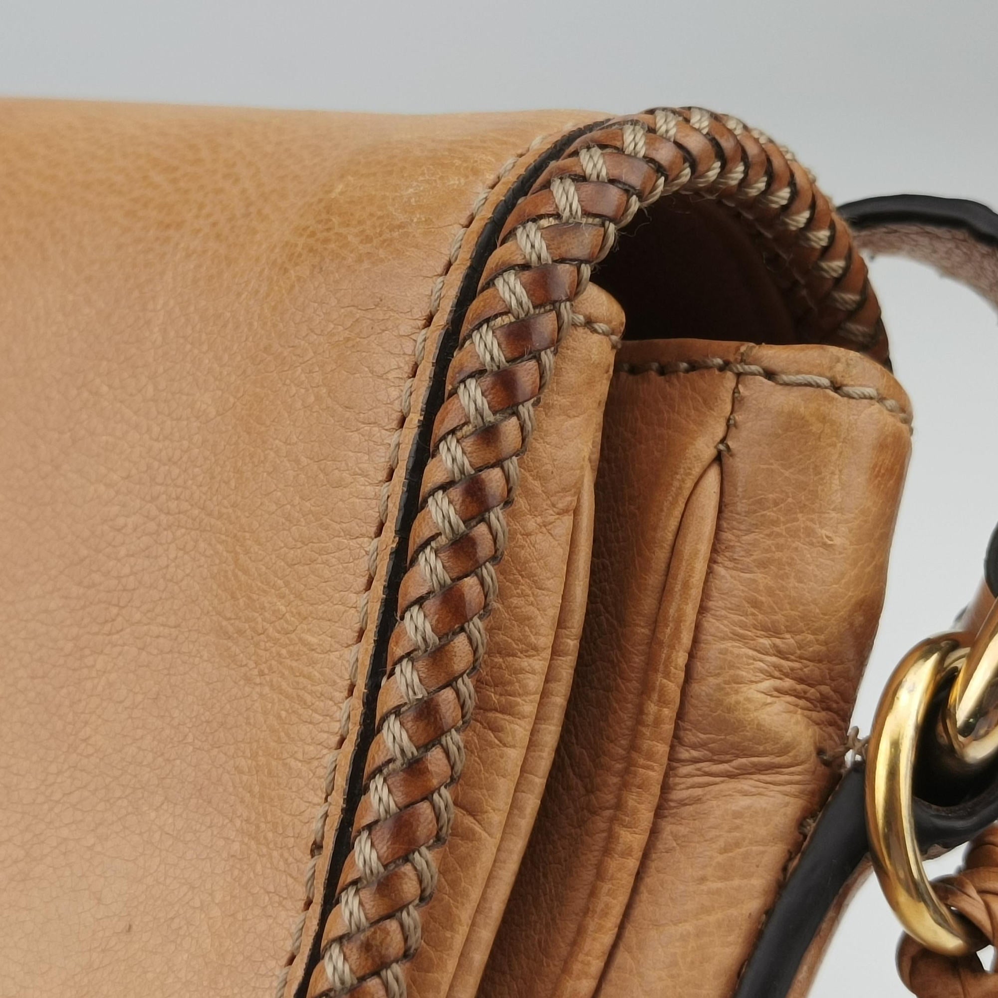 Pre-owned Gucci Marrakech Messenger Brown Leather 257024 shoulderbag | stylenewstar