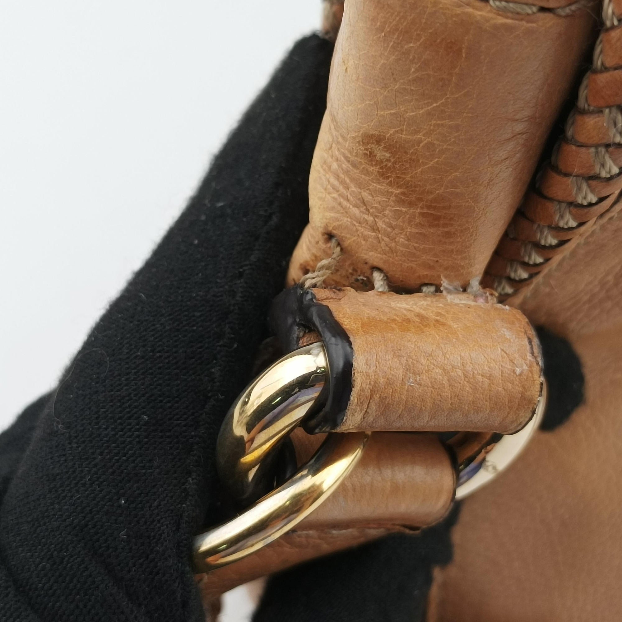 Pre-owned Gucci Marrakech Messenger Brown Leather 257024 shoulderbag | stylenewstar