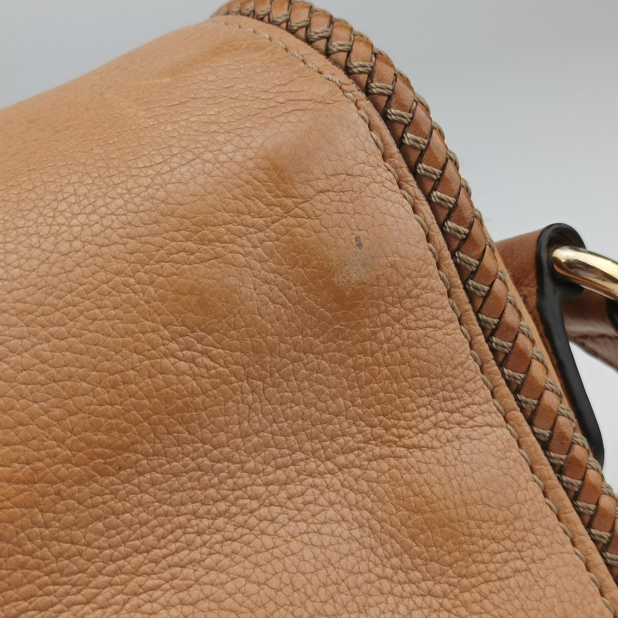 Pre-owned Gucci Marrakech Messenger Brown Leather 257024 shoulderbag | stylenewstar