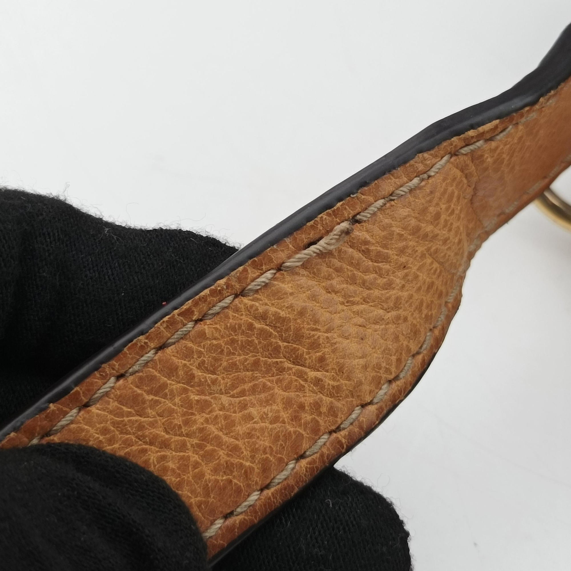 Pre-owned Gucci Marrakech Messenger Brown Leather 257024 shoulderbag | stylenewstar