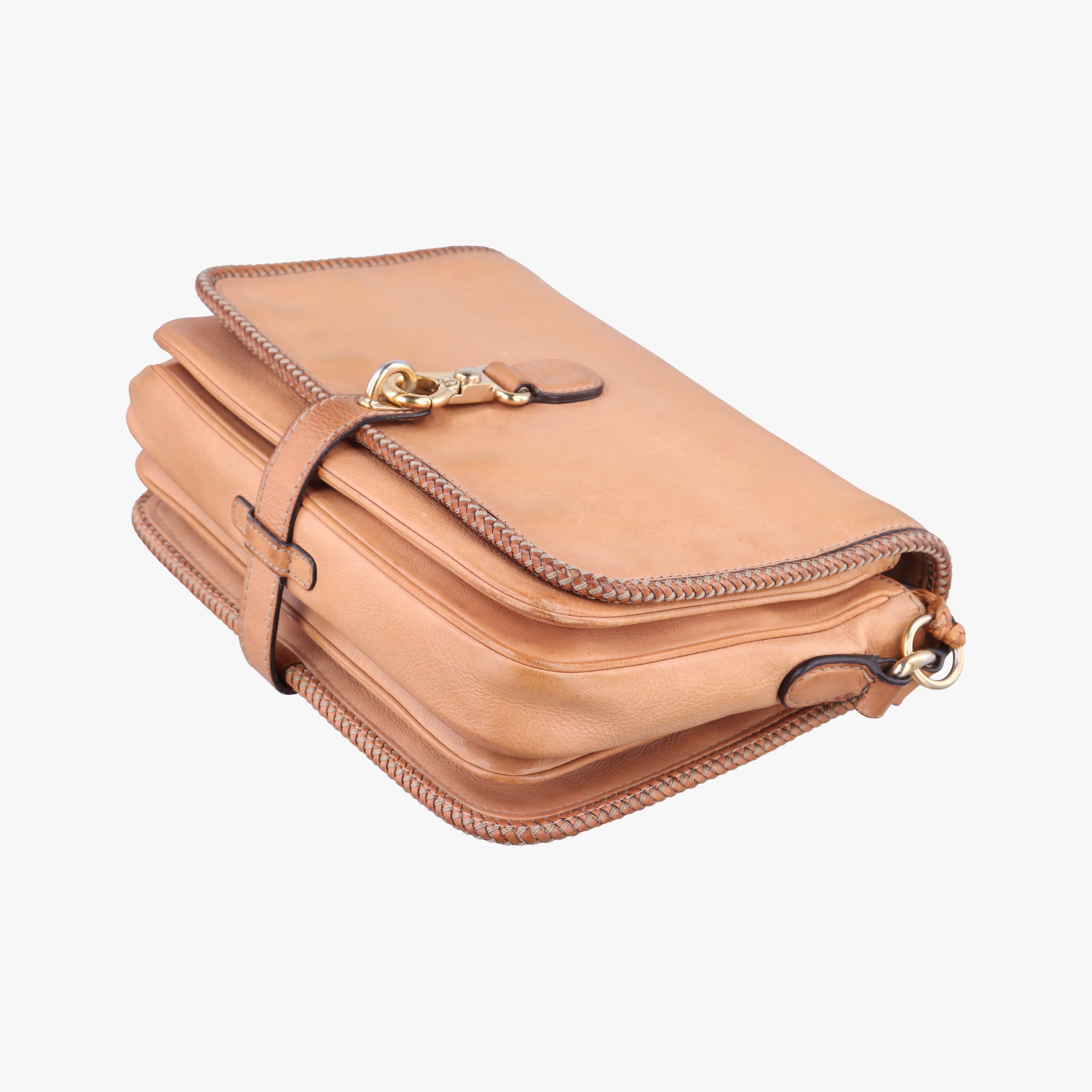 Pre-owned Gucci Marrakech Messenger Brown Leather 257024 shoulderbag | stylenewstar