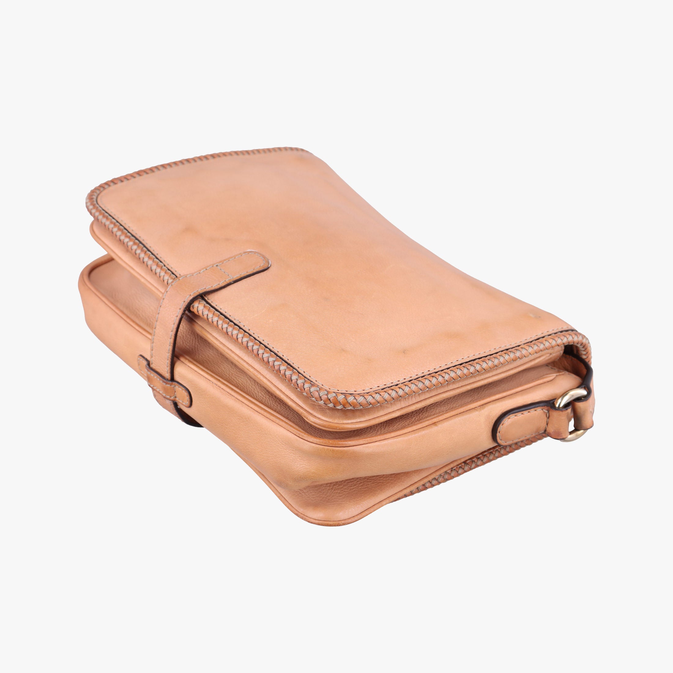 Pre-owned Gucci Marrakech Messenger Brown Leather 257024 shoulderbag | stylenewstar