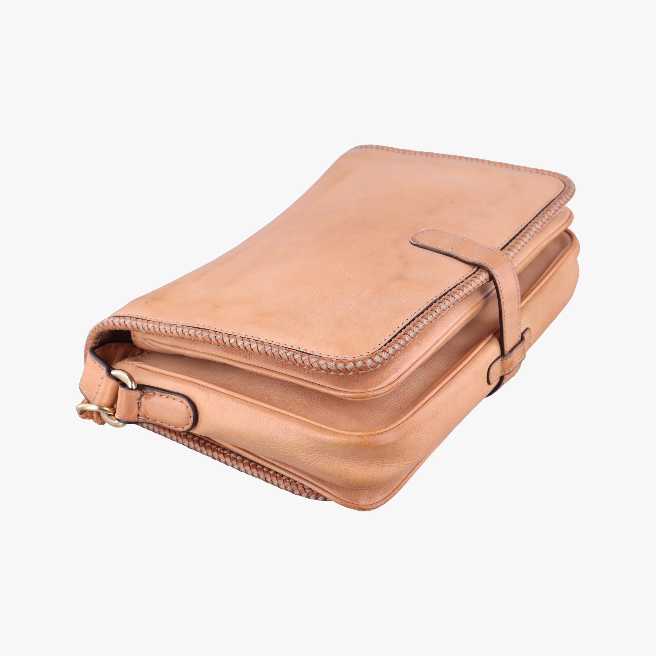 Pre-owned Gucci Marrakech Messenger Brown Leather 257024 shoulderbag | stylenewstar