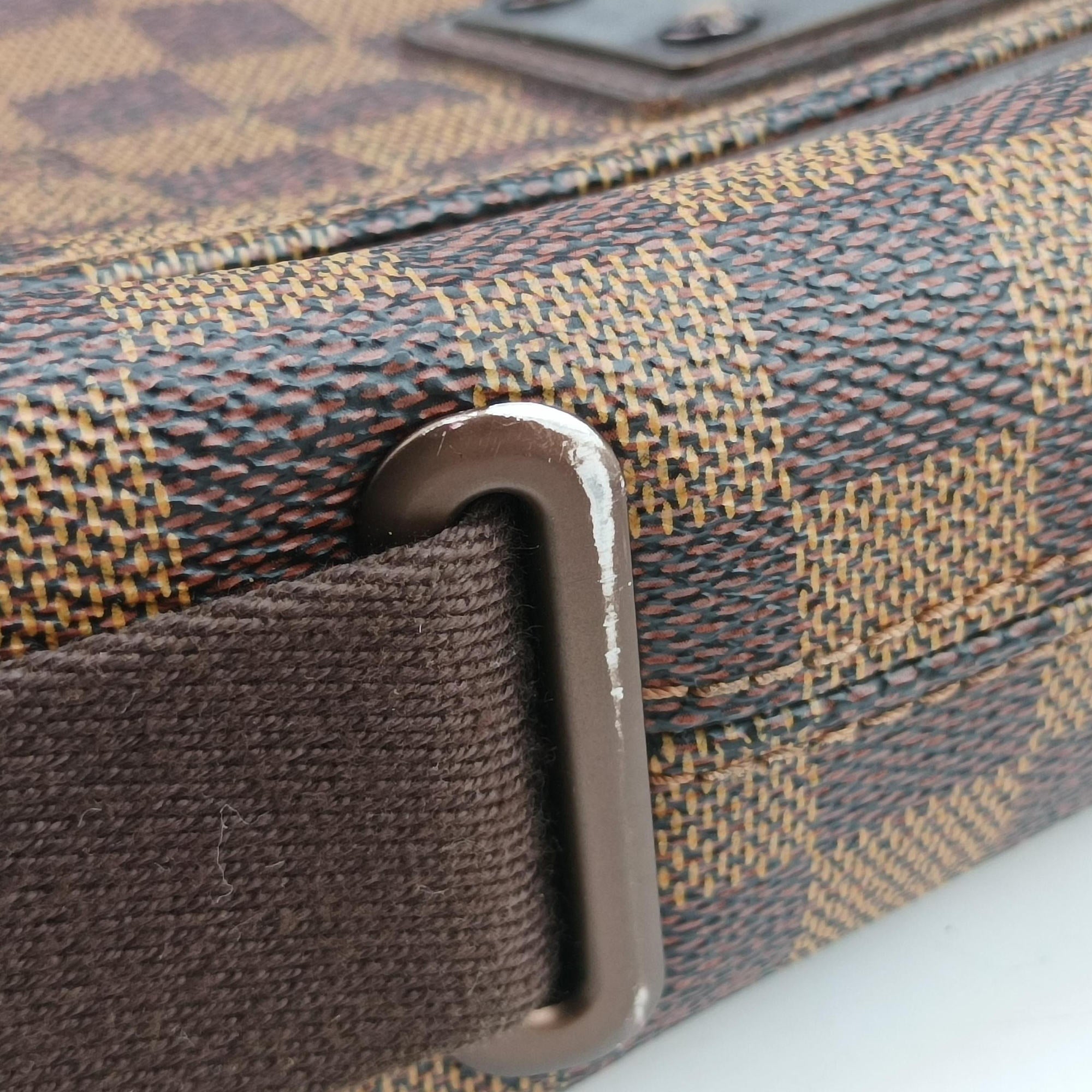 Pre-owned Louis Vuitton BROOKLYN MM EBENE Damier Canvas N51211 shoulderbag | stylenewstar