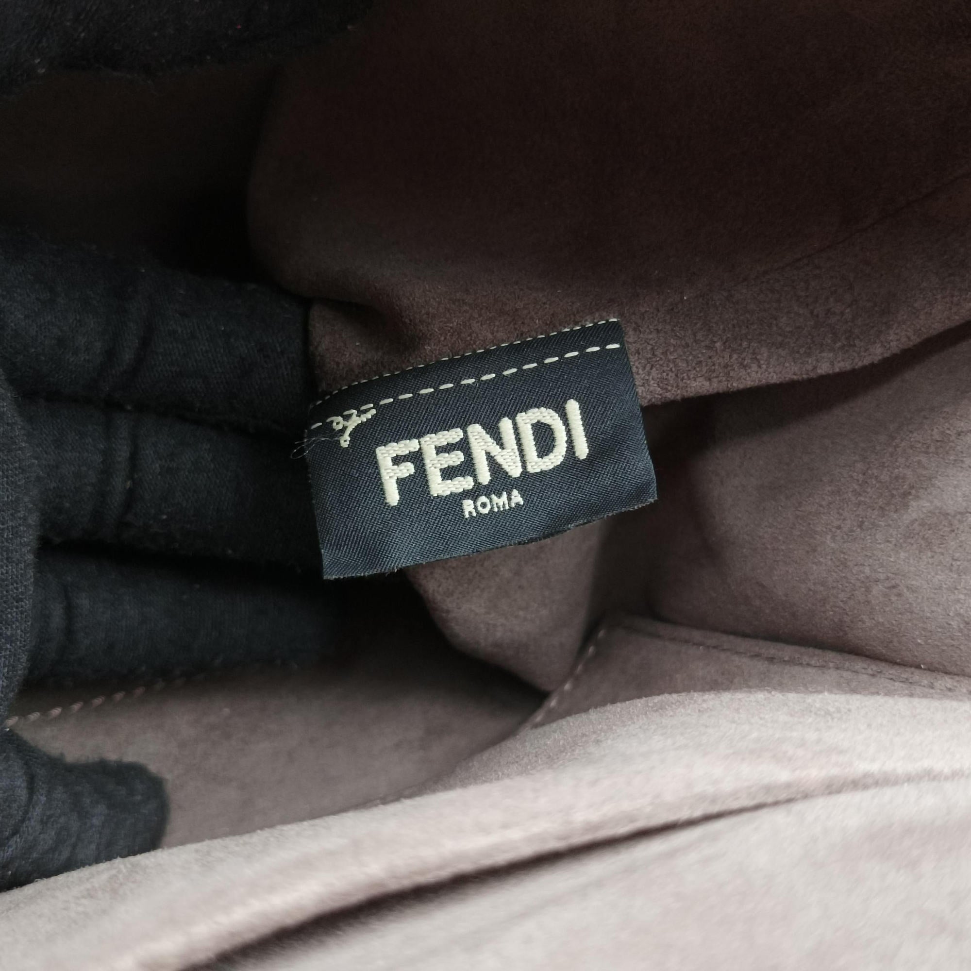 Pre-owned Fendi Dotcom Gray × Orange Leather 8BN298 shoulderbag | stylenewstar