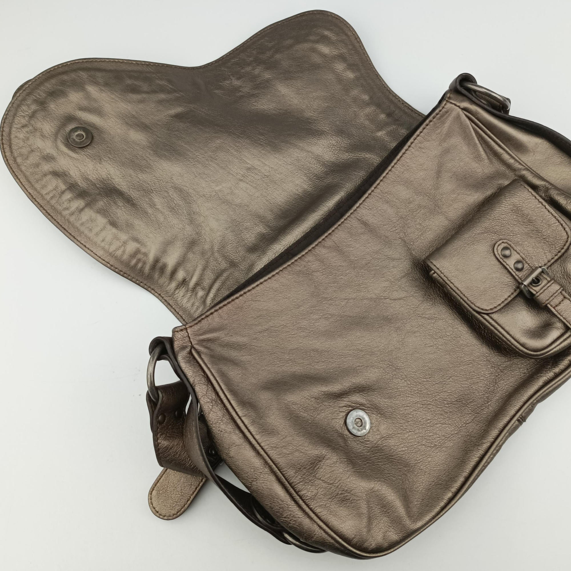 Secondhand Christian Dior Gaucho Golden Leather  shoulderbag | stylenewstar