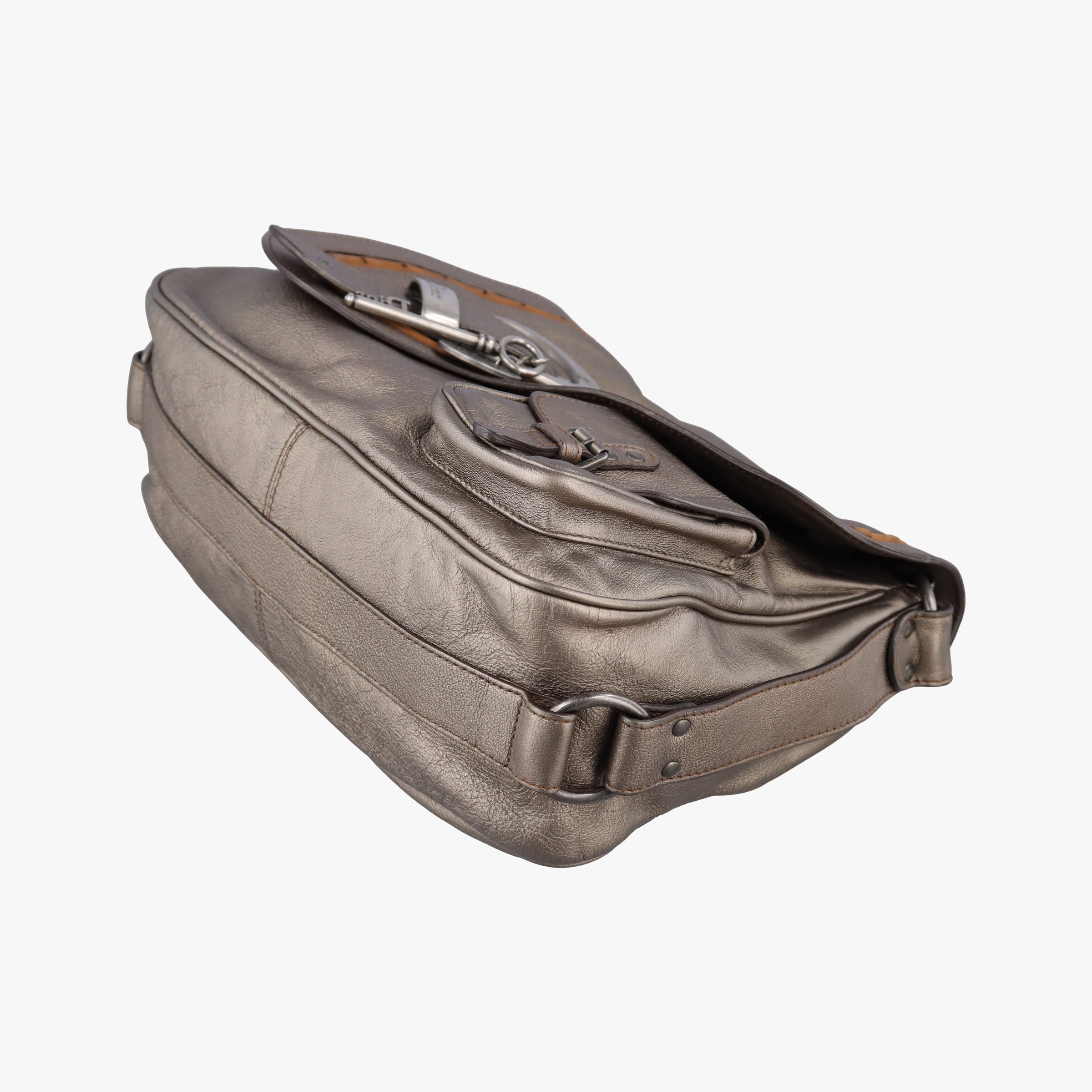 Secondhand Christian Dior Gaucho Golden Leather  shoulderbag | stylenewstar