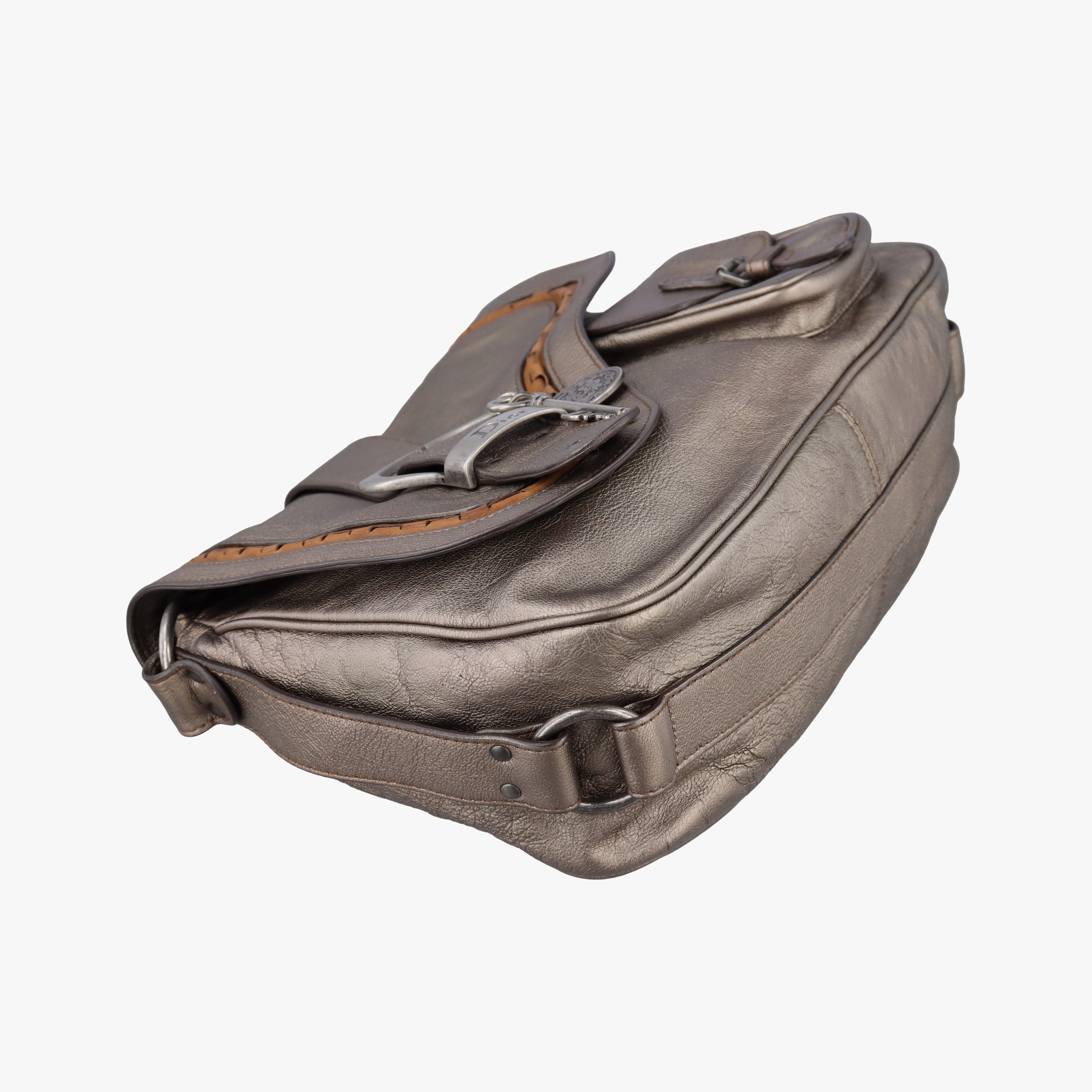 Secondhand Christian Dior Gaucho Golden Leather  shoulderbag | stylenewstar